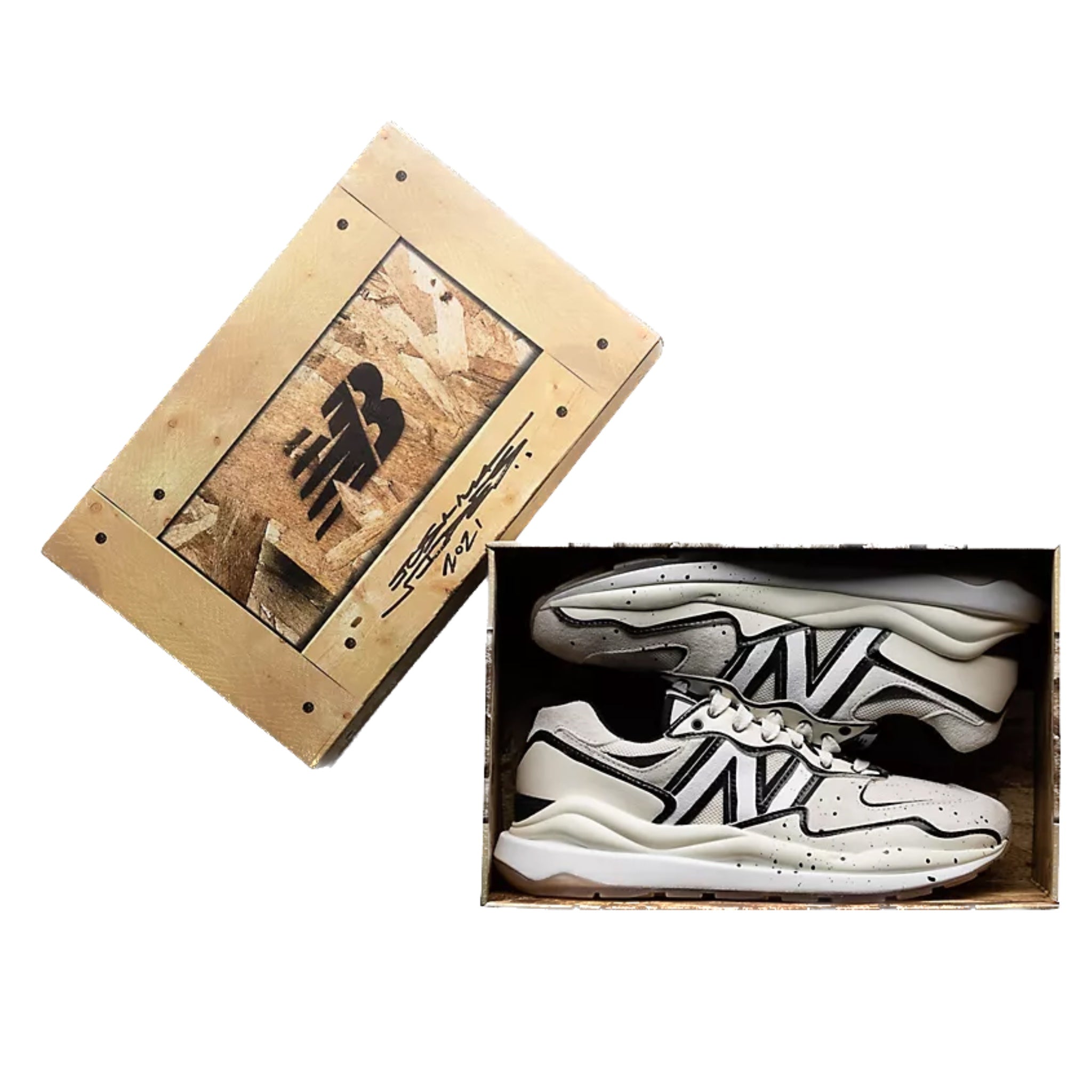 New Balance Joshua Vides x 57/40 Angora Splatter Sneakers - Men's Fashion Casual Shoes for Streetwear & Urban Lifestyle