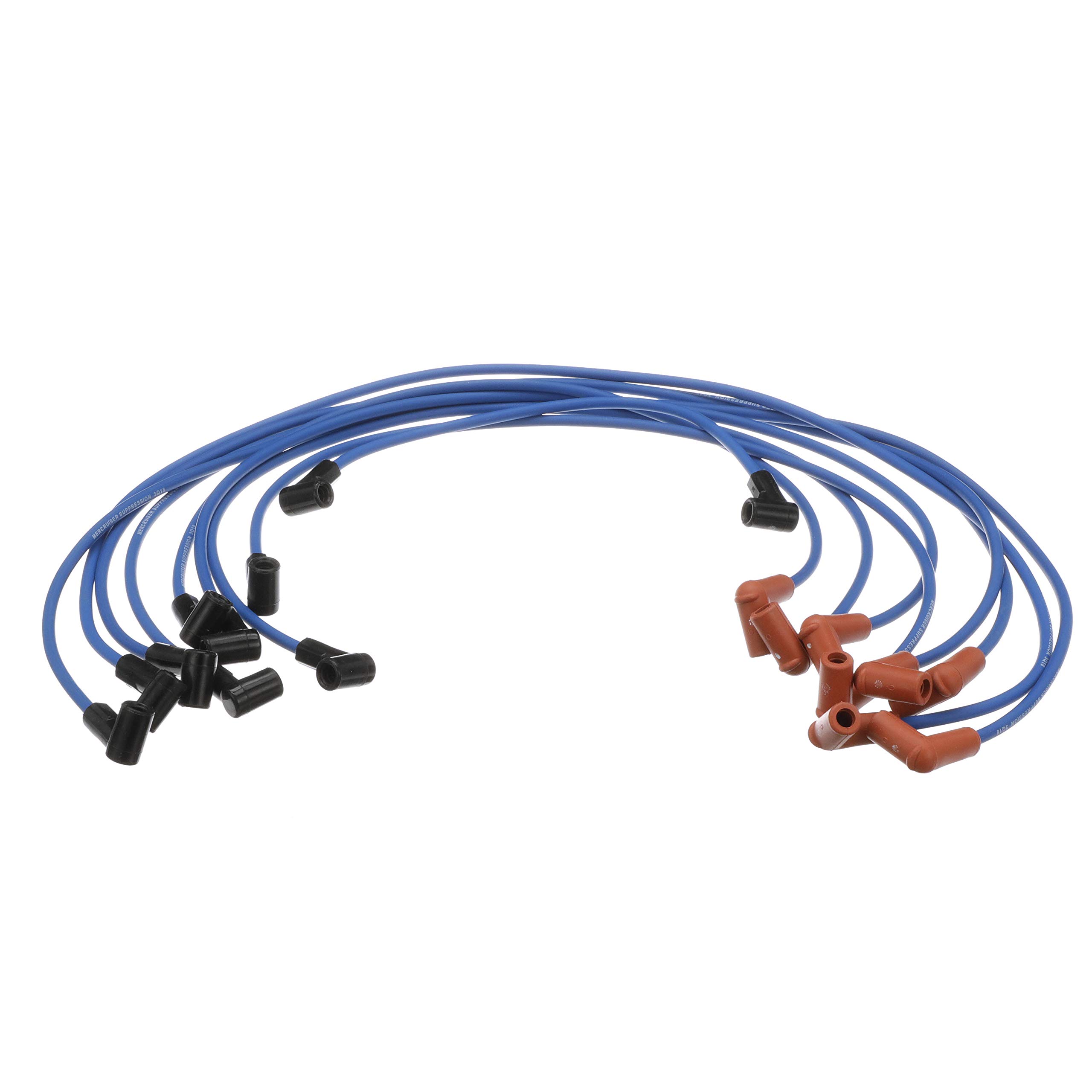 Quicksilver 847701Q17 Blue Wire Spark Plug Wire Kit - High Performance Ignition Wires for Marine & Automotive Engines - Perfect for Boats, Jet Skis, and Classic Cars
