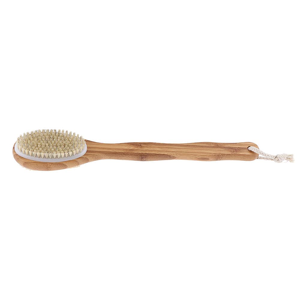 Dual-Sided SPA Bath Brush with Long Handle - Exfoliating & Massaging Back Scrubber for Deep Cleansing & Improved Blood Circulation | Perfect for Shower, Bath & Body Care Routine