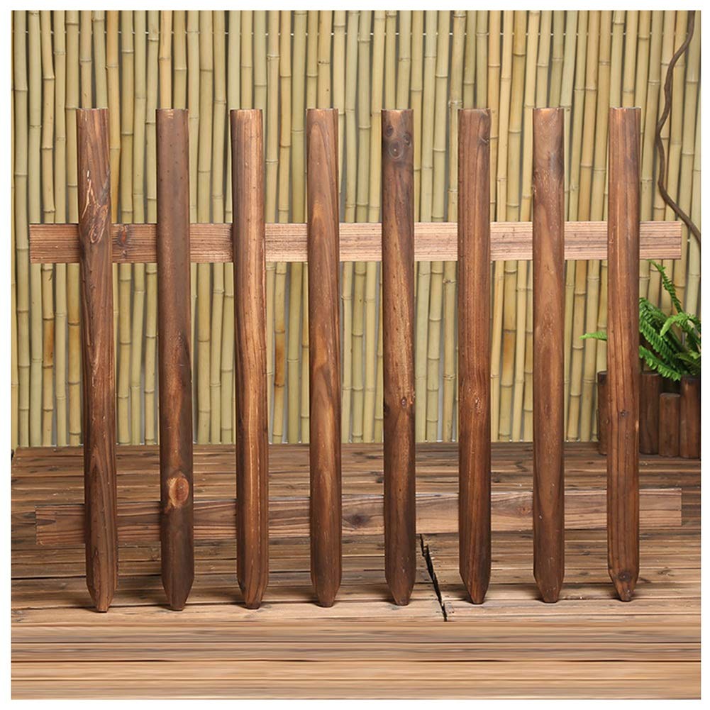 Premium Carbonized Wood Garden Fence - 120x60cm Outdoor Flower Bed Guardrail, Anti-Corrosive Lawn & Vegetable Garden Border - Perfect for Landscaping, Yard Decoration & Plant Protection
