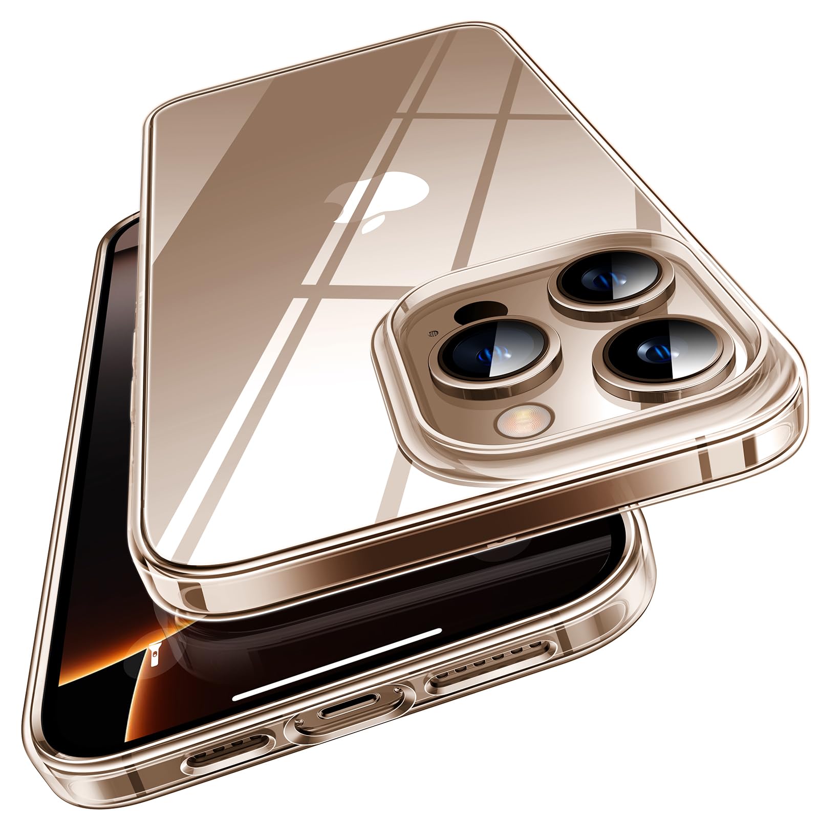TORRAS Crystal Clear Ultra-Thin iPhone 16 Pro Max Case | Military-Grade Drop Protection | Anti-Yellowing TPU Cover | Slim Soft Silicone Design | Perfect for Everyday Use, Travel & Outdoor Activities