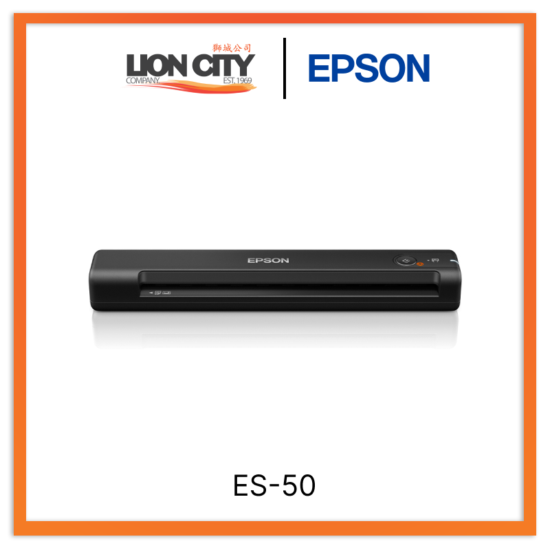 Epson WorkForce ES-50 Portable Document Scanner - Fast, Compact & Wireless for Home Office, Business Travel & Remote Work