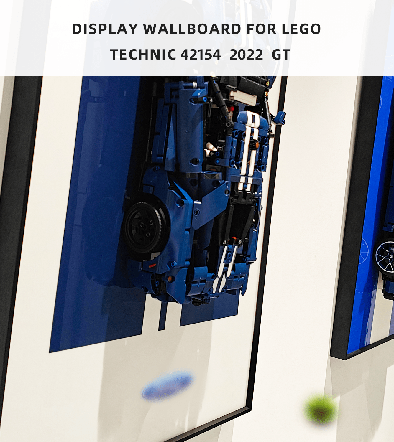 LEGO Technic 2022 Ford GT Wall Mount Display Stand - Secure Hanging Bracket for LEGO Car Model 42154 - Perfect for Showcasing in Bedroom, Office, or Game Room