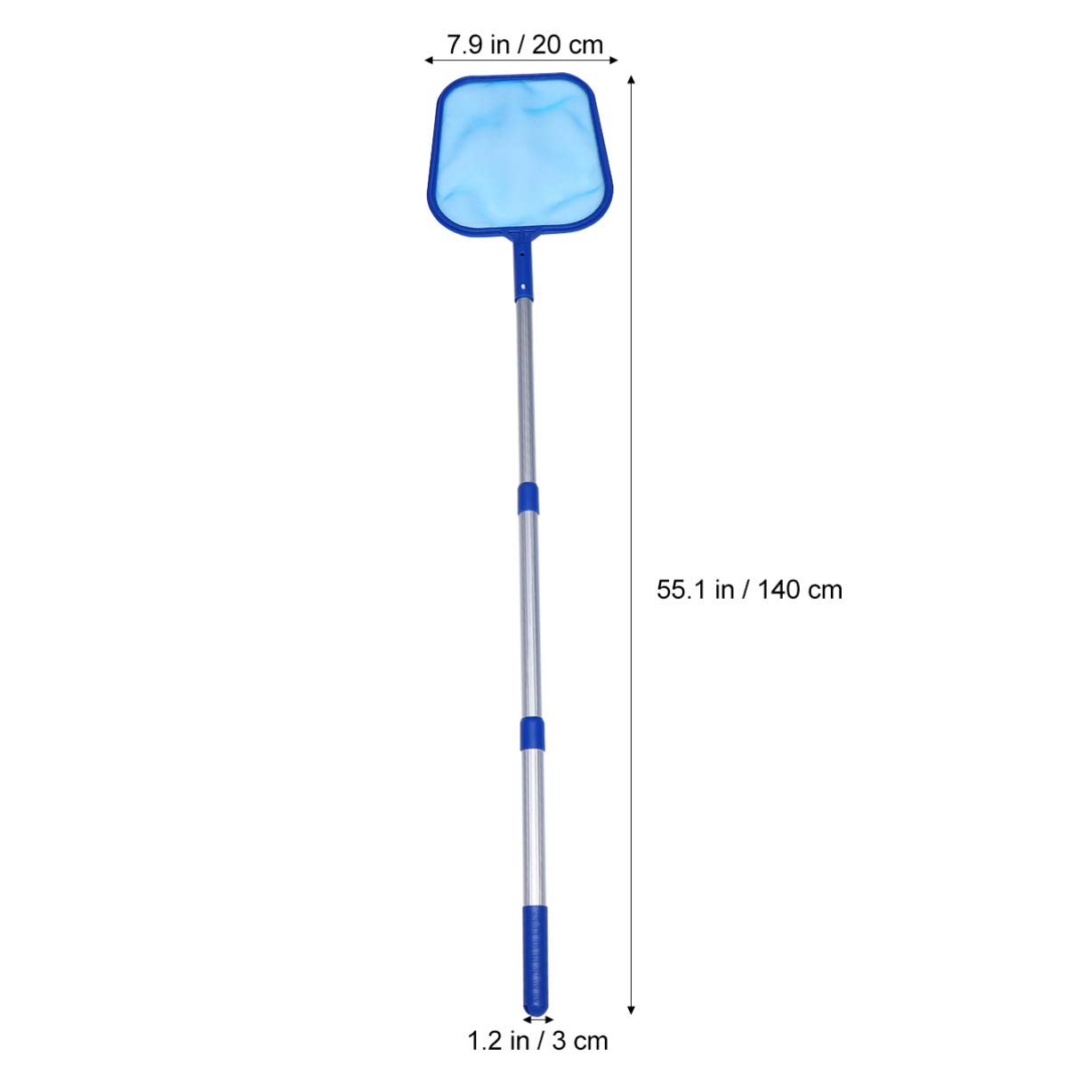 Foldable Adjustable Swimming Pool Cleaning Net - Aluminum Mesh Pool Cleaner for Leaves, Fish, and Debris | Ideal for In-Ground & Above-Ground Pools, Spas, and Backyard Maintenance