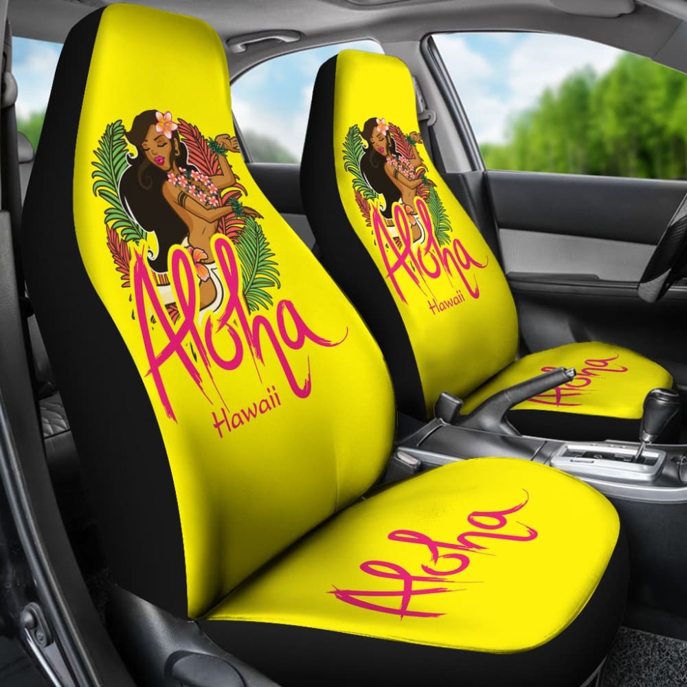 Premium Aloha Floral Car Seat Covers - Breathable & Non-Slip Auto Accessories for Cars, Trucks & SUVs - Perfect for Summer Road Trips & Beach Getaways
