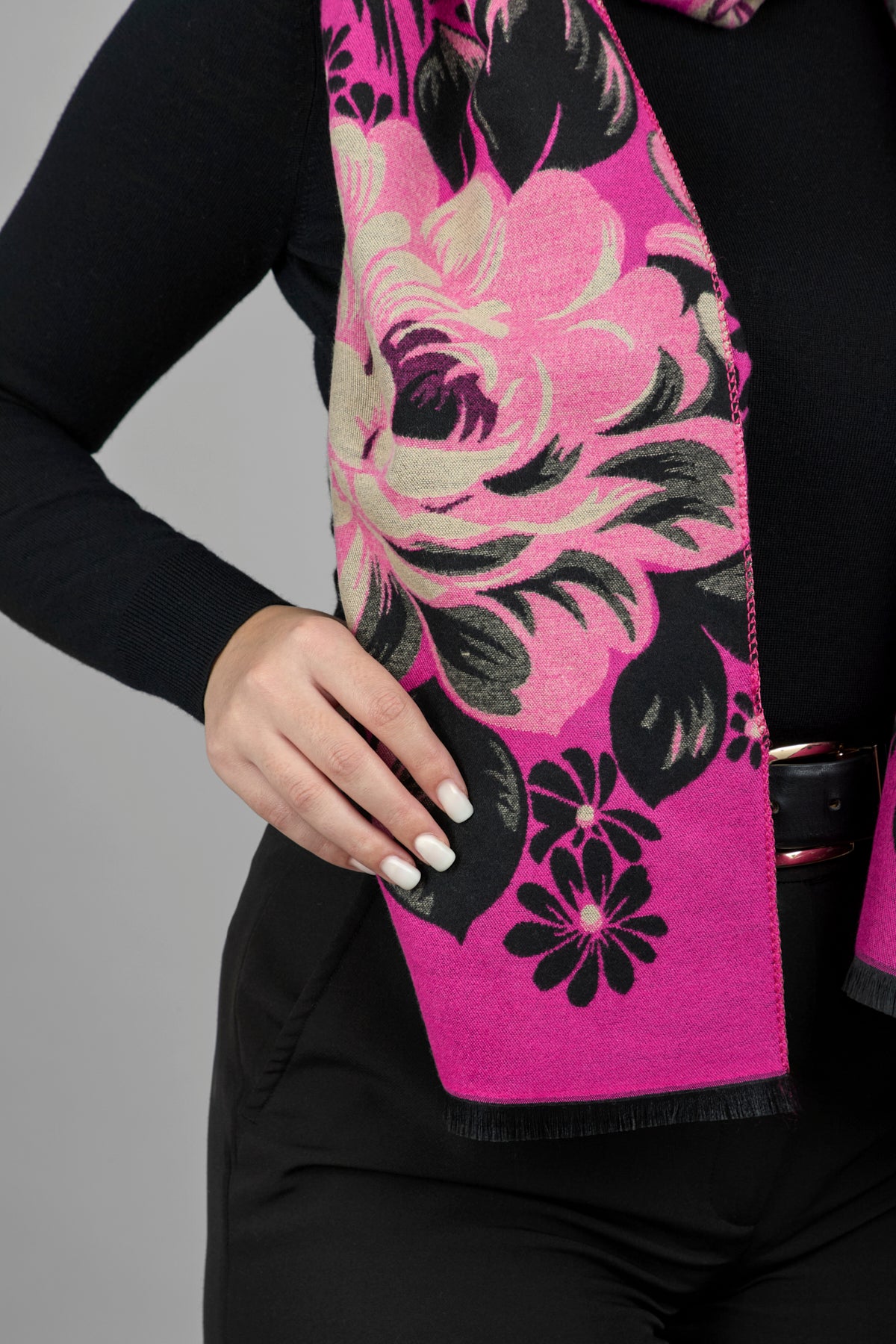 Reversible Blossom Burst Scarf - Lightweight Floral Print Shawl for Women | Perfect for Spring Outfits, Weddings & Travel Accessories