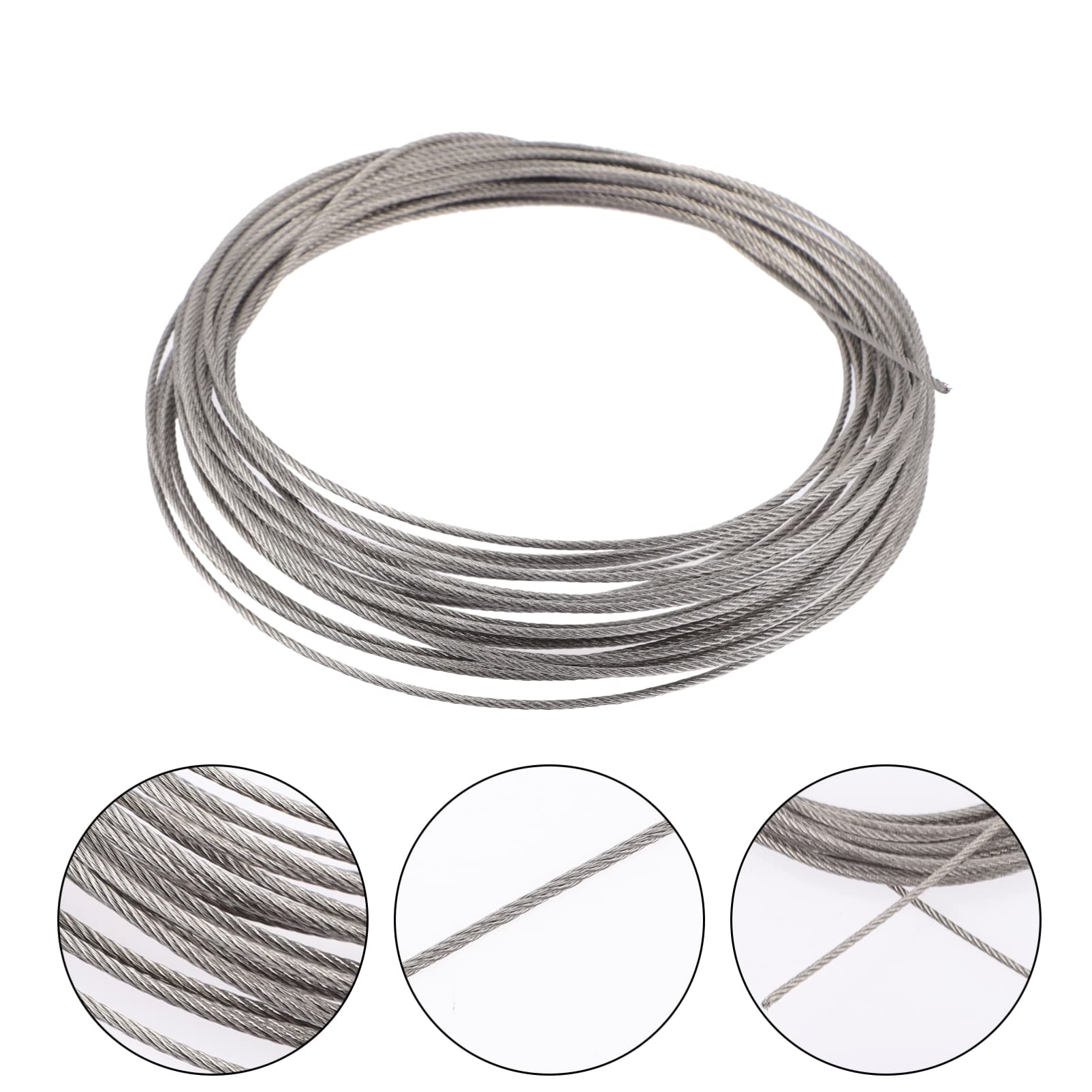 ULTECHNOVO 10M Stainless Steel Rope Clothesline - Portable Windproof Clothes Hanger for Indoor/Outdoor, Travel & Camping - Perfect for Deck Railing, Backyard, Laundry Room & RV Use