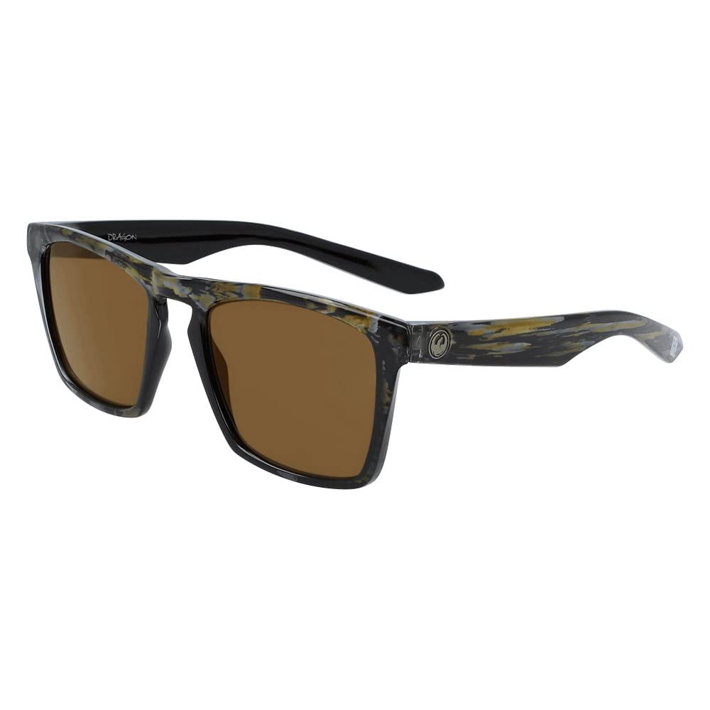 Dragon Men's Drac Rectangular Sunglasses - UV Protection Polarized Aviator Style for Driving, Outdoor & Fashion | Lightweight Comfortable Frame for Men's Eyewear