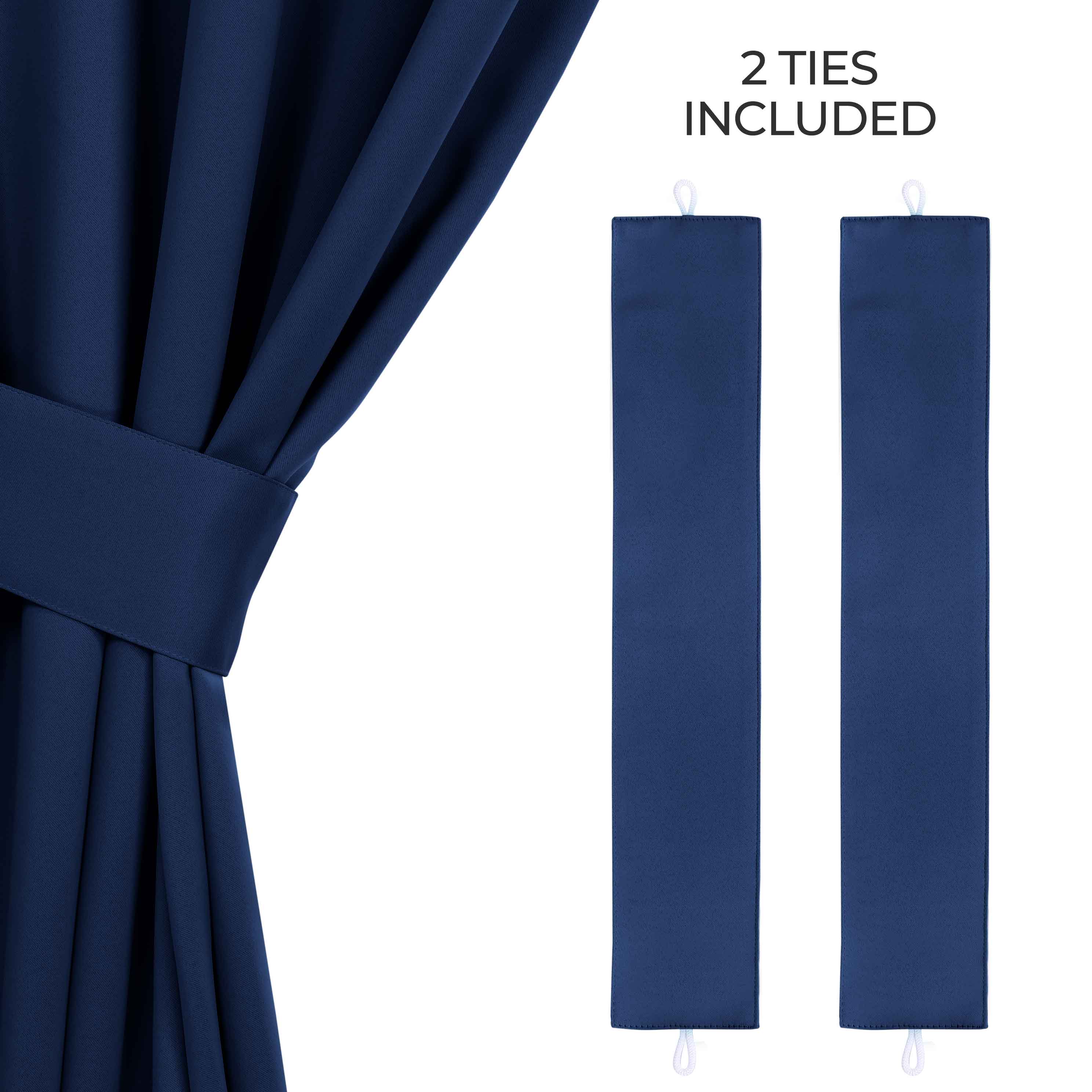 Machine Washable Blackout Curtains for Bedroom - Solid Room Darkening Window Drapes (Set of 2 Panels) - Perfect for Home Theater, Nursery & Light Sleepers