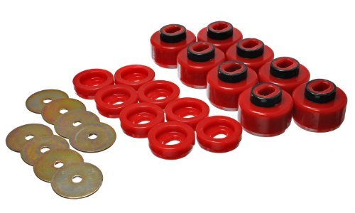 Energy Suspension 3.4150R Body Mount Set for Chevy - Durable Polyurethane Bushings - Perfect for Chevy Truck & SUV Suspension Upgrades & Off-Road Performance