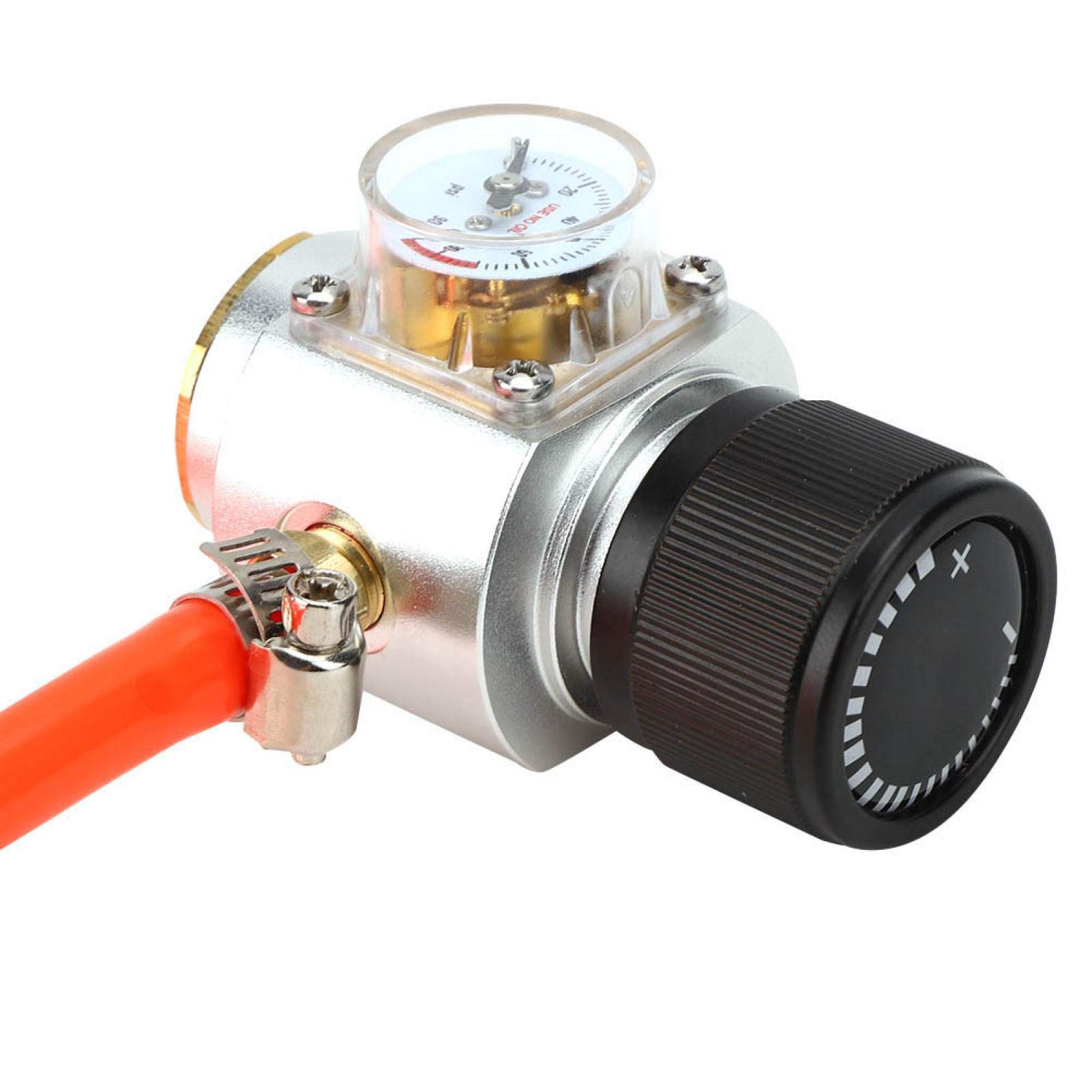 ASHATA Mini CO2 Gas Regulator for Homebrew Beer Kegging - Dual Gauge Soda Dispenser Adapter with Pressure Gauge for DIY Draft Beer, Carbonation, and Soda Making | Perfect for Home Bars, Kegerators, and Craft Brewing