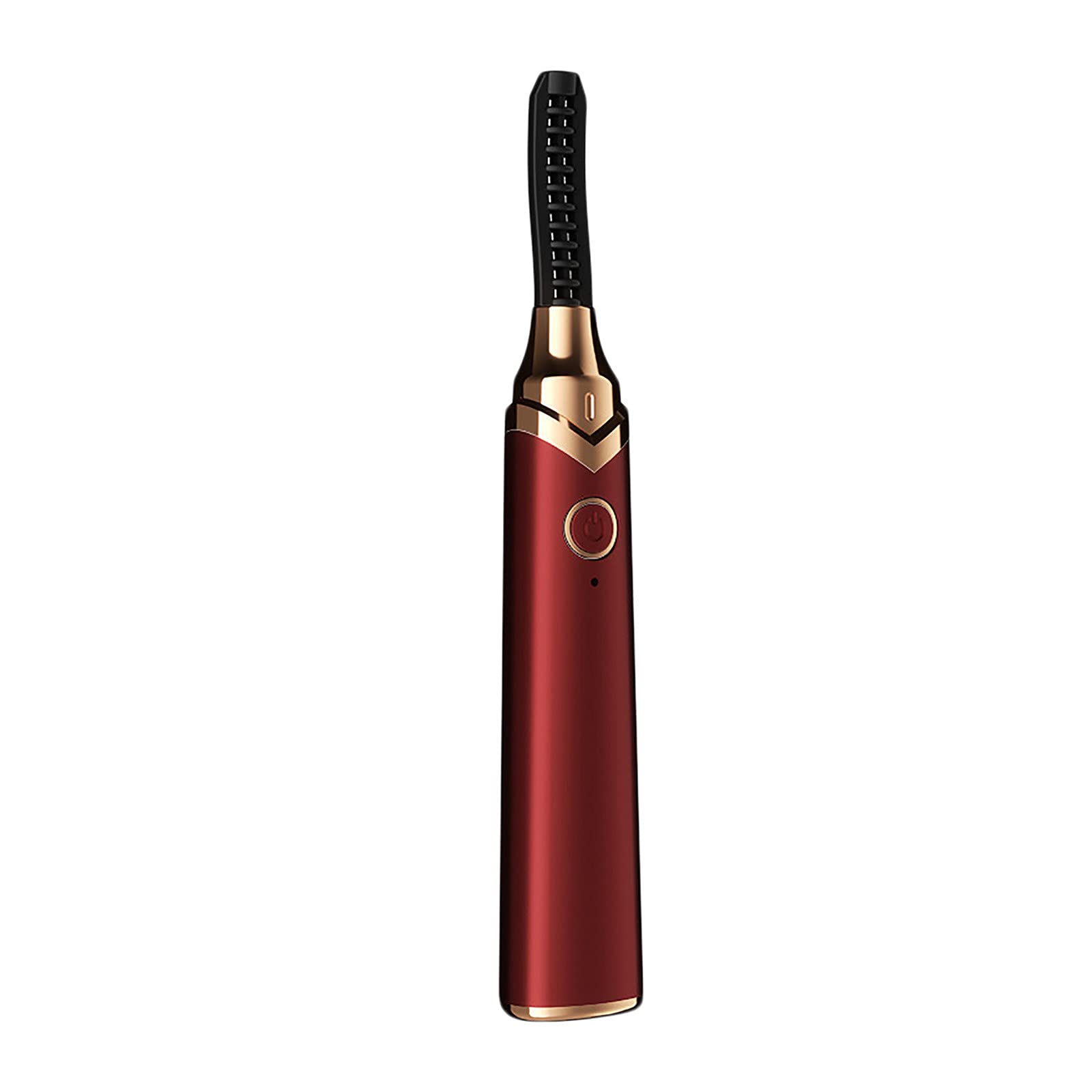 Professional USB Rechargeable Heated Eyelash Curler with 3 Temperature Modes - Red | Electric Lash Curler for Perfect Curls at Home, Travel & Salon Use