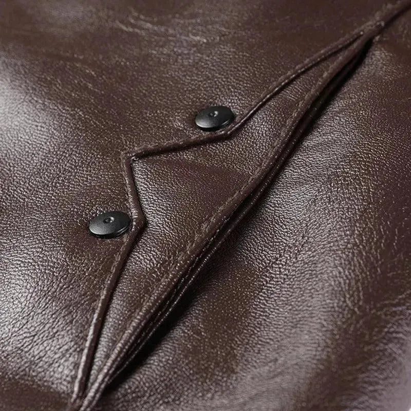 Modern Slim Fit Men's Leather Jacket - Premium Genuine Leather Biker Jacket for Men - Stylish Outerwear for Motorcycle Riding, Casual Wear & Night Out