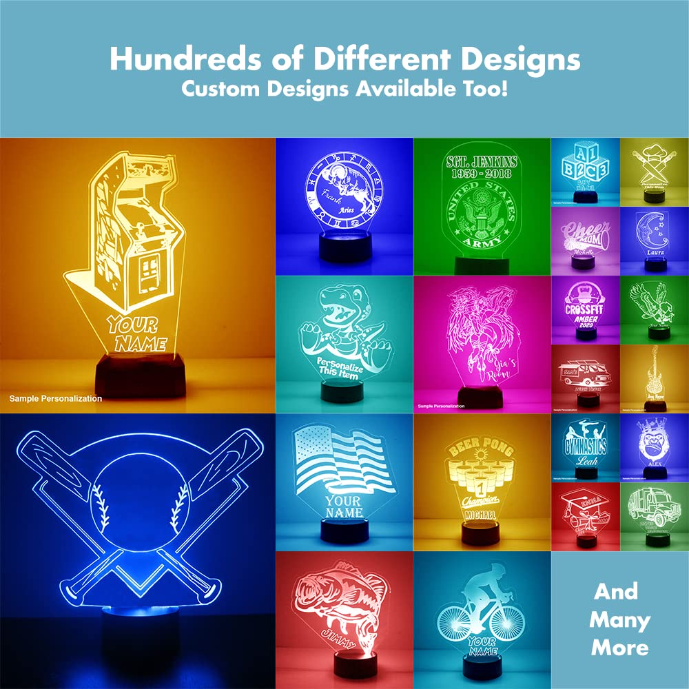 Custom Engraved MMS Sneaker Night Light with Remote - Personalized LED Shoe Lamp with Name or Text, 16 Colors & 4 Modes - USB/Battery Powered for Bedroom, Kids Room, or Gift Idea (Style 4)