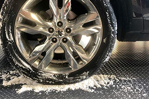 Premium American Garage Floor Mats - Heavy Duty Diamond Tread Roll Out Flooring, Midnight Black 10' x 17' for Workshop, Gym & Home Storage Protection