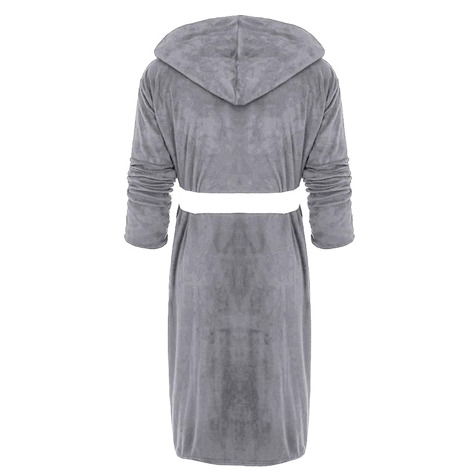 Premium Men's Plush Hooded Bathrobe - Soft Microfiber Sleepwear with Long Sleeves | Cozy Loungewear, Pajama Alternative & Blanket Robe for Home Relaxation, Spa Days & Winter Comfort