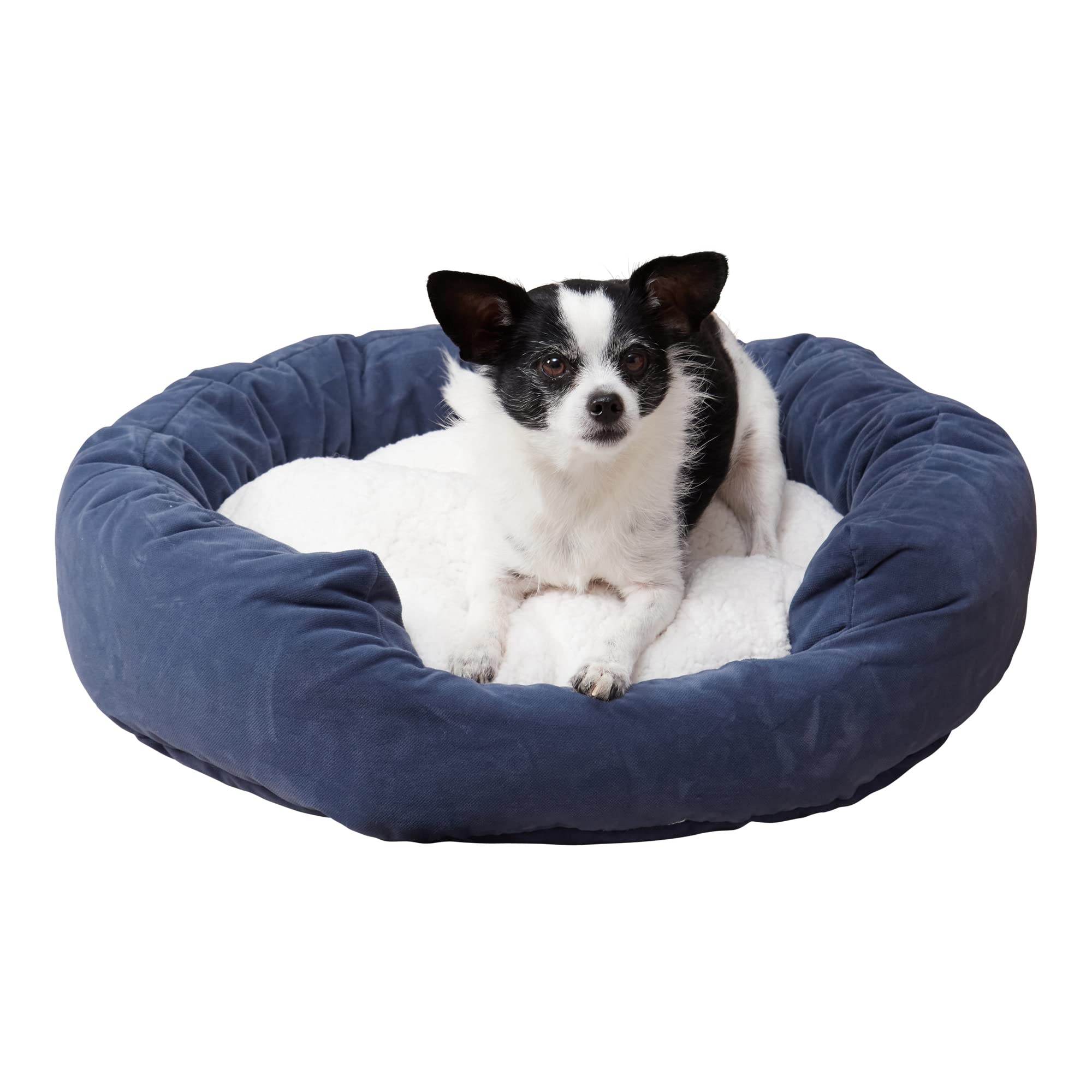 Maddie Donut Dog Bed with Removable Center Pillow - Cozy Small Pet Bed (24