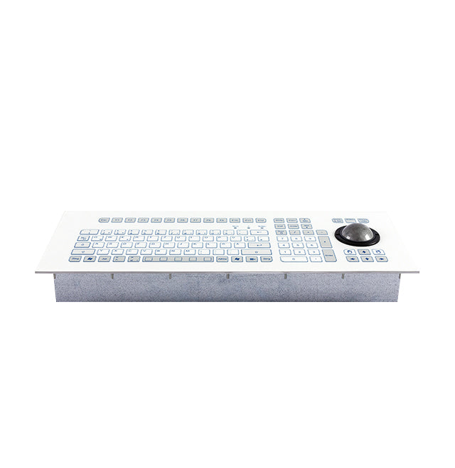 InduKey TKS 105c TB50oF80 IP68 Waterproof Mechanical Keyboard with Integrated Trackball - Perfect for Industrial Control, Harsh Environments & Gaming Setups