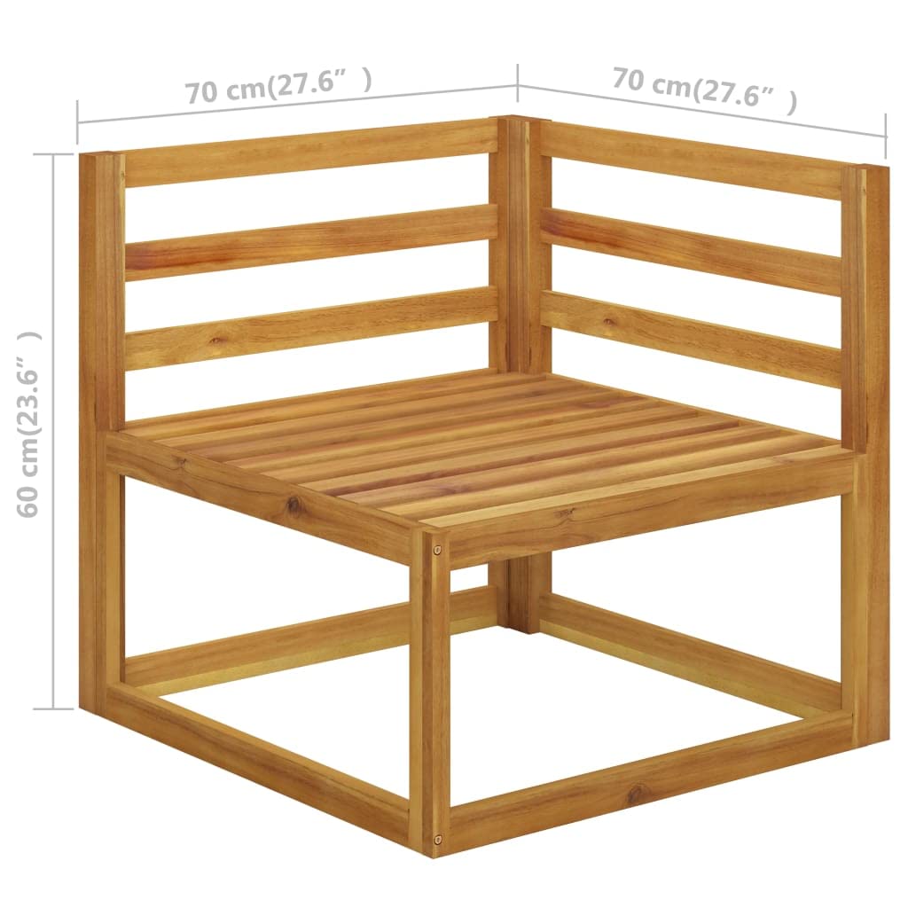 12-Piece Acacia Wood Outdoor Patio Lounge Set with Cream Cushions - Garden, Balcony & Backyard Conversation Furniture | Perfect for Relaxing, Entertaining & Outdoor Dining | Fast Priority Shipping