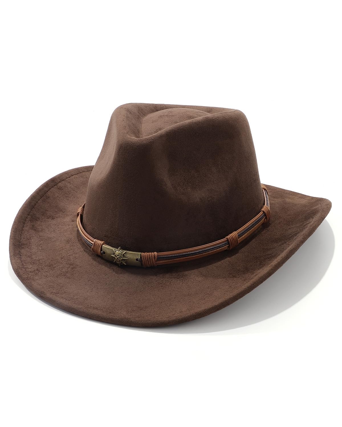 Classic Western Cowboy Hat for Men & Women - Wide Brim Cowgirl Hat - Durable Felt/Straw - Perfect for Rodeo, Halloween, Country Music Festivals & Western Themed Parties