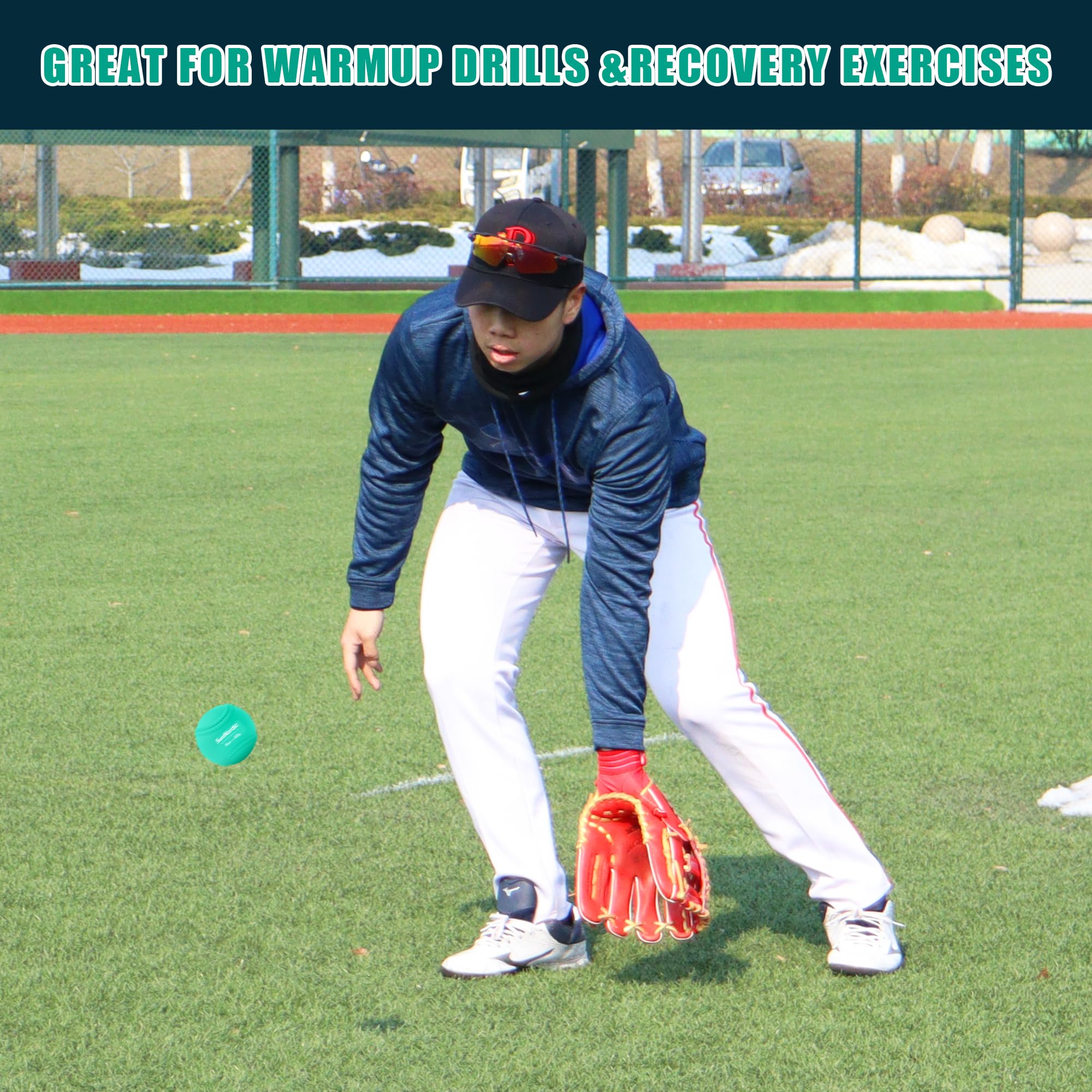 9 Pack Weighted Baseballs (16 oz) - Professional Hitting & Pitching Training Balls for Power Development - Perfect for Baseball Practice, Batting Drills & Strength Training - Suitable for All Skill Levels from Beginners to Pros