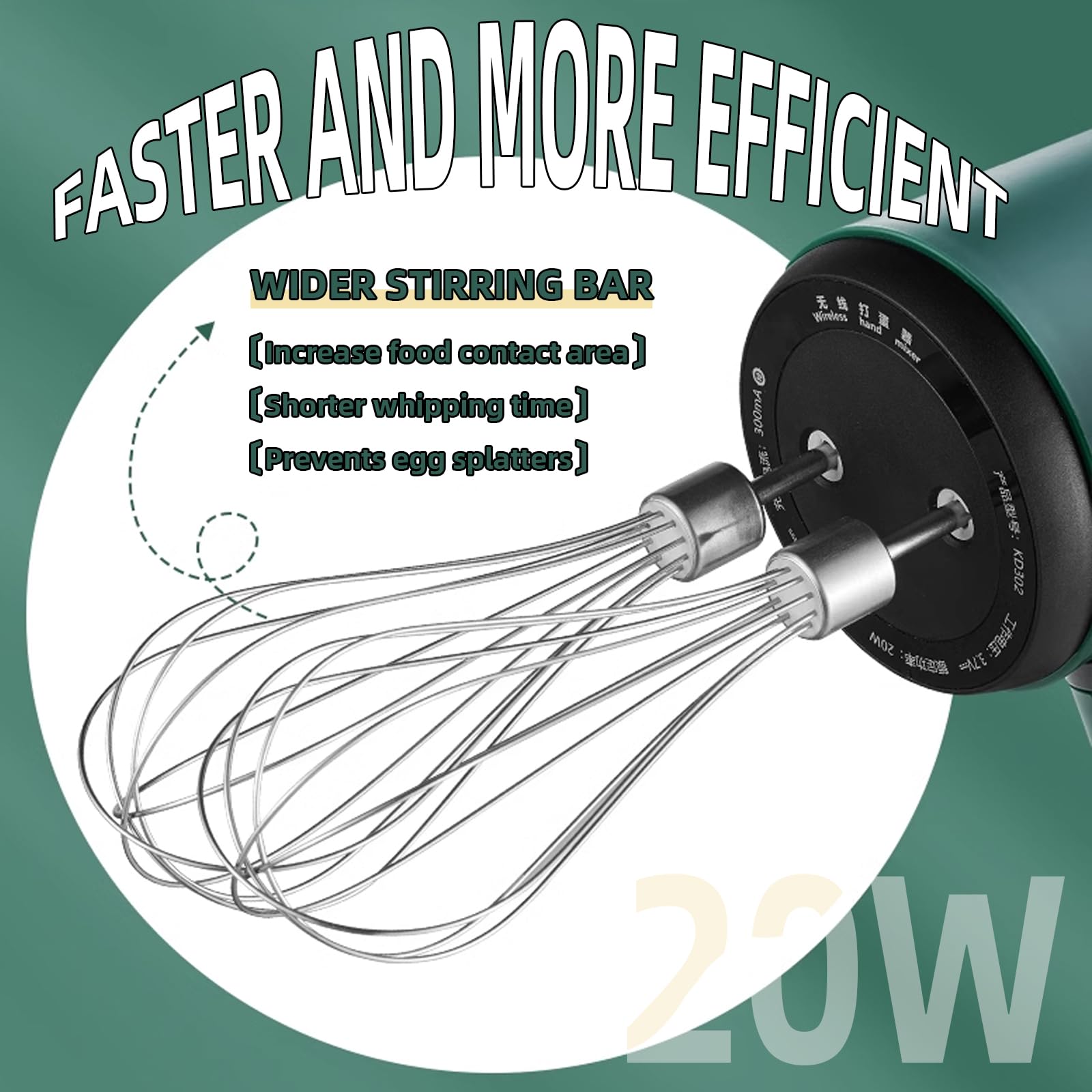 3-Speed Electric Hand Mixer with Flex Edge Beaters - Auto-Scrape Design for Baking, Whipping & Kneading Dough - Easy Clean Kitchen Tool - Ideal for Home Bakers & Professional Chefs (HM903, Green) | Perfect for Cakes, Cookies, Frosting & Bread Making