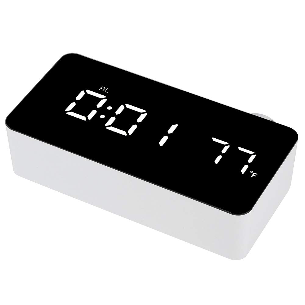 Digital Alarm Clock with USB Charger & Mirror Design - Electronic Bedside Clock for Kids, Office & Home Use | Perfect for Bedrooms, Desks & Nightstands