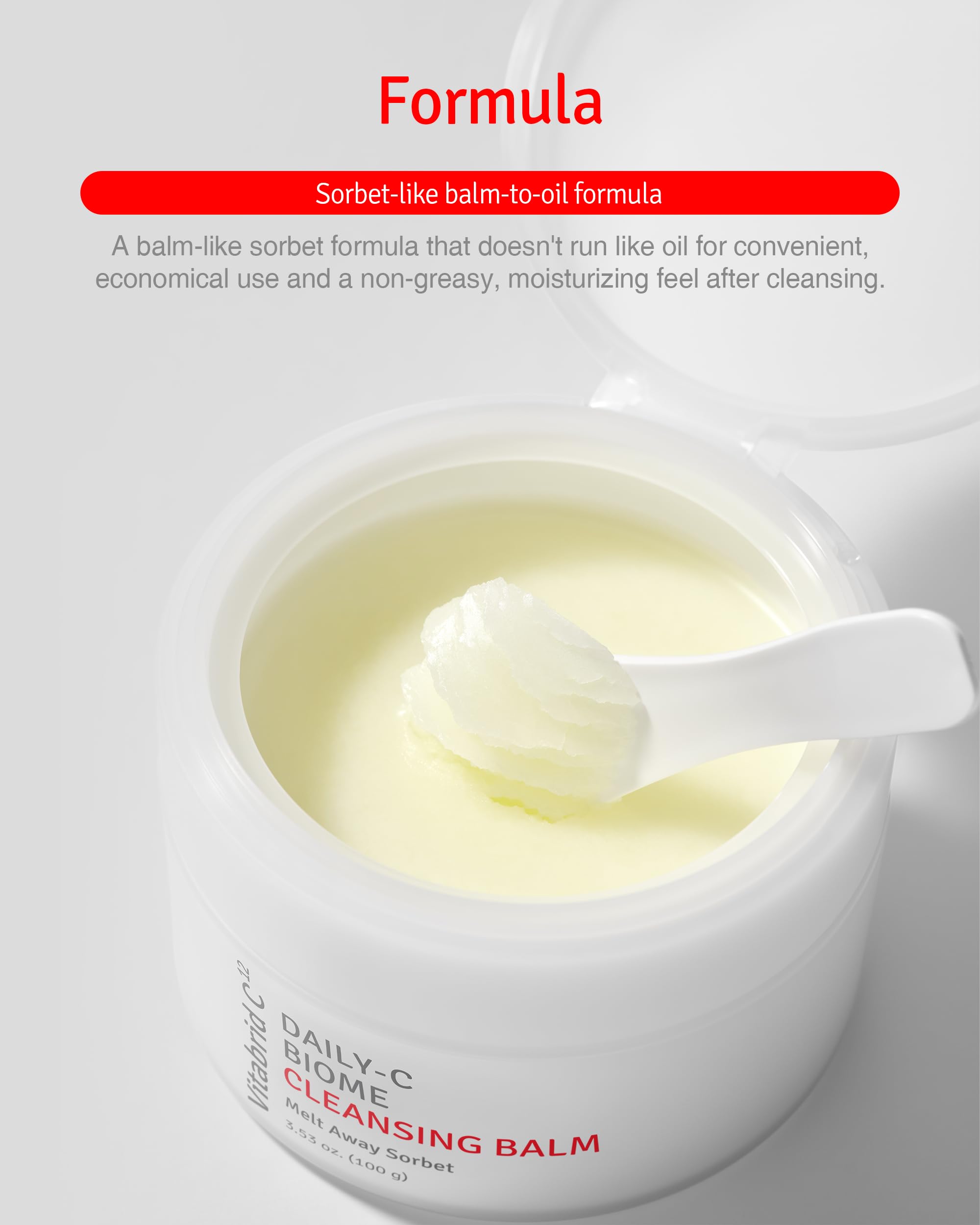 Daily-C Biome Cleansing Balm - Gentle Oil-Based Makeup Remover with Vitamin C, Cica & Microbiome - Hydrating, Exfoliating Antioxidant Face Cleanser for Vibrant, Radiant Skin (3.53oz) | Perfect for Daily Skincare Routine & Post-Makeup Removal