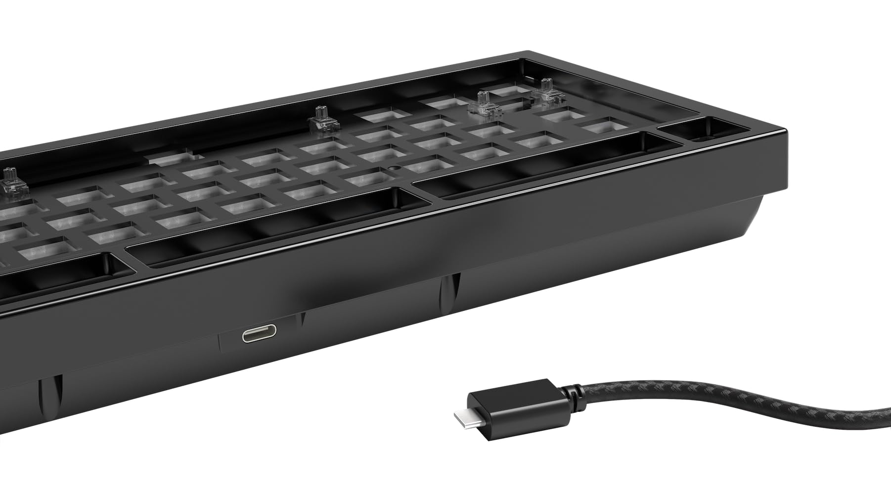 Glorious GMMK PRO 75% Modular Mechanical Gaming Keyboard - Barebone TKL (75% Layout), 1.5kg Aluminum Frame, Hot-Swappable 5-Pin Switches, RGB Backlit, ANSI US Layout - Black - Perfect for Esports, Streaming & Office Work