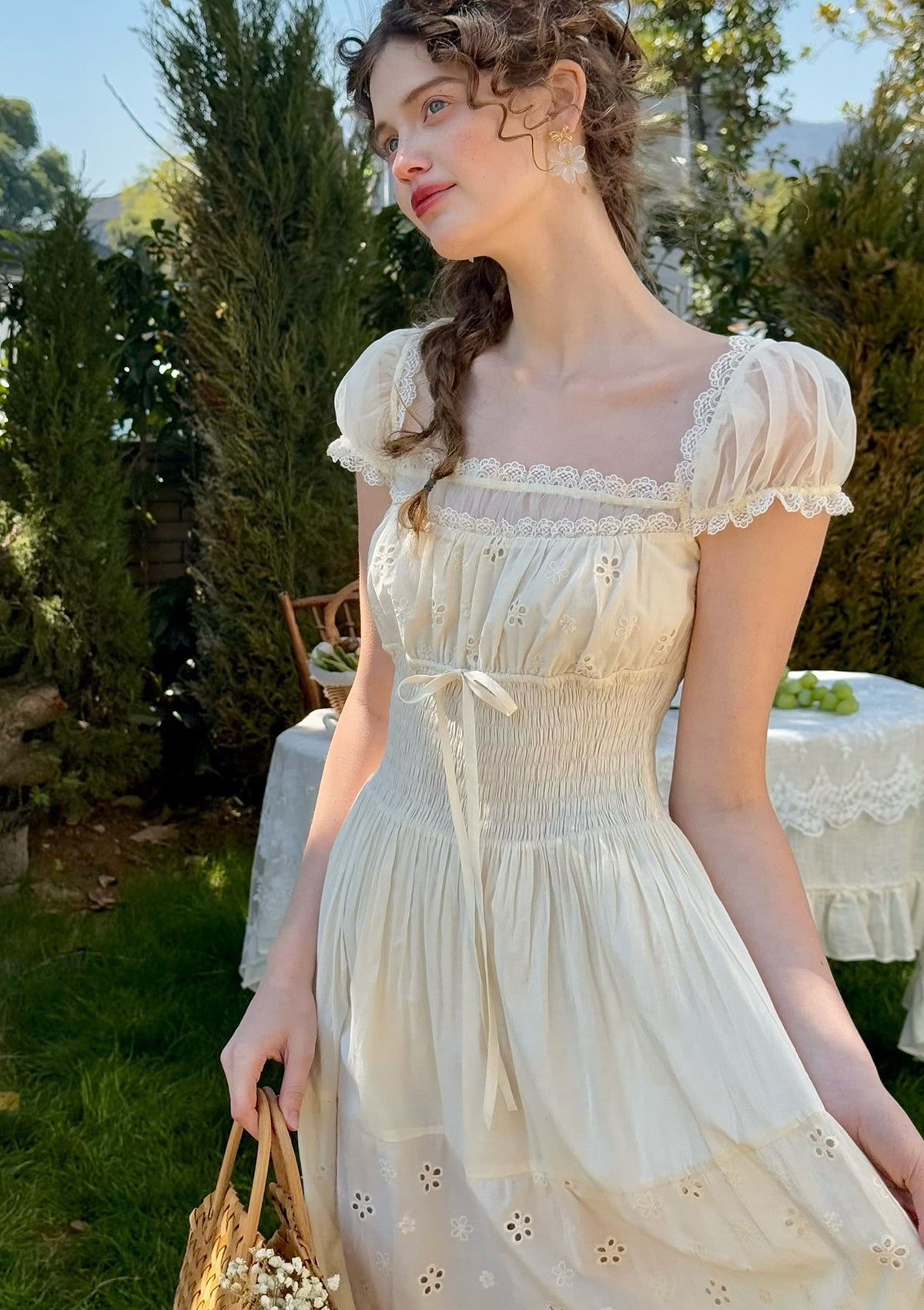 Little White Rabbit Dress for Girls - Cute Bunny Print Kids Dress for Spring & Summer - Perfect for Easter, Birthday Parties & Playdates
