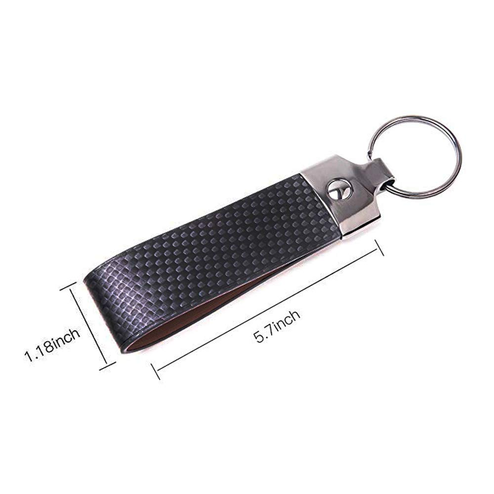 Premium Black Leather Valet Keychain - Handcrafted Genuine Leather Key Organizer for Men & Women | Perfect for Car Keys, House Keys & Daily Essentials (Ideal Gift for Drivers & Professionals)