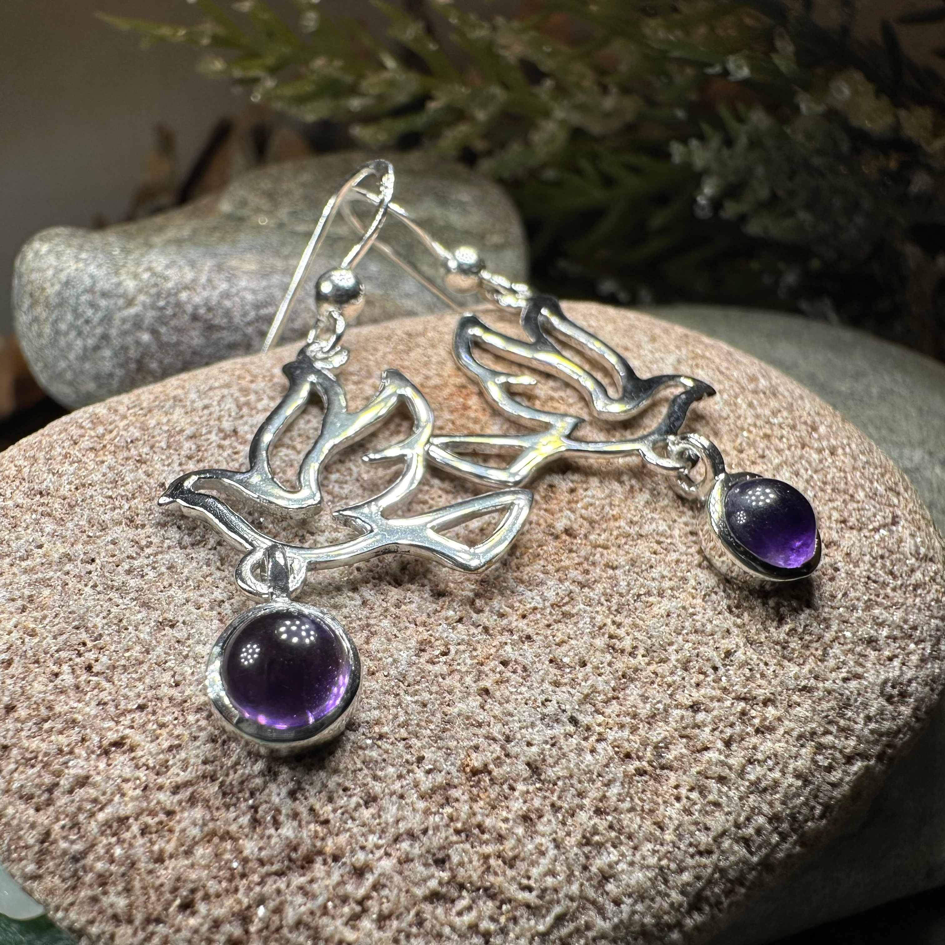 Forever Dove Earrings for Women - Sterling Silver Dangle Earrings with Cubic Zirconia - Elegant Jewelry Gift for Christmas, Wedding & Everyday Wear