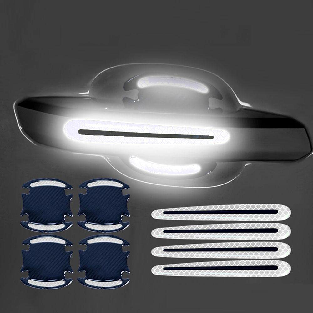 3D Carbon Fiber Car Door Handle Protector Stickers - Scratch Resistant Paint Protection Film (8 Pack) - Perfect for SUVs, Sedans, and Trucks to Prevent Door Handle Scratches