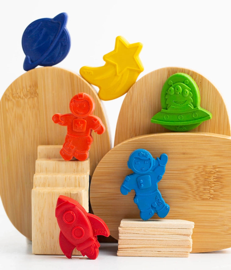 Handmade Beeswax Crayons for Kids - Non-Toxic Space Universe Themed Art Supplies for Drawing & Coloring | Perfect for Classroom, Homeschool & Creative Play