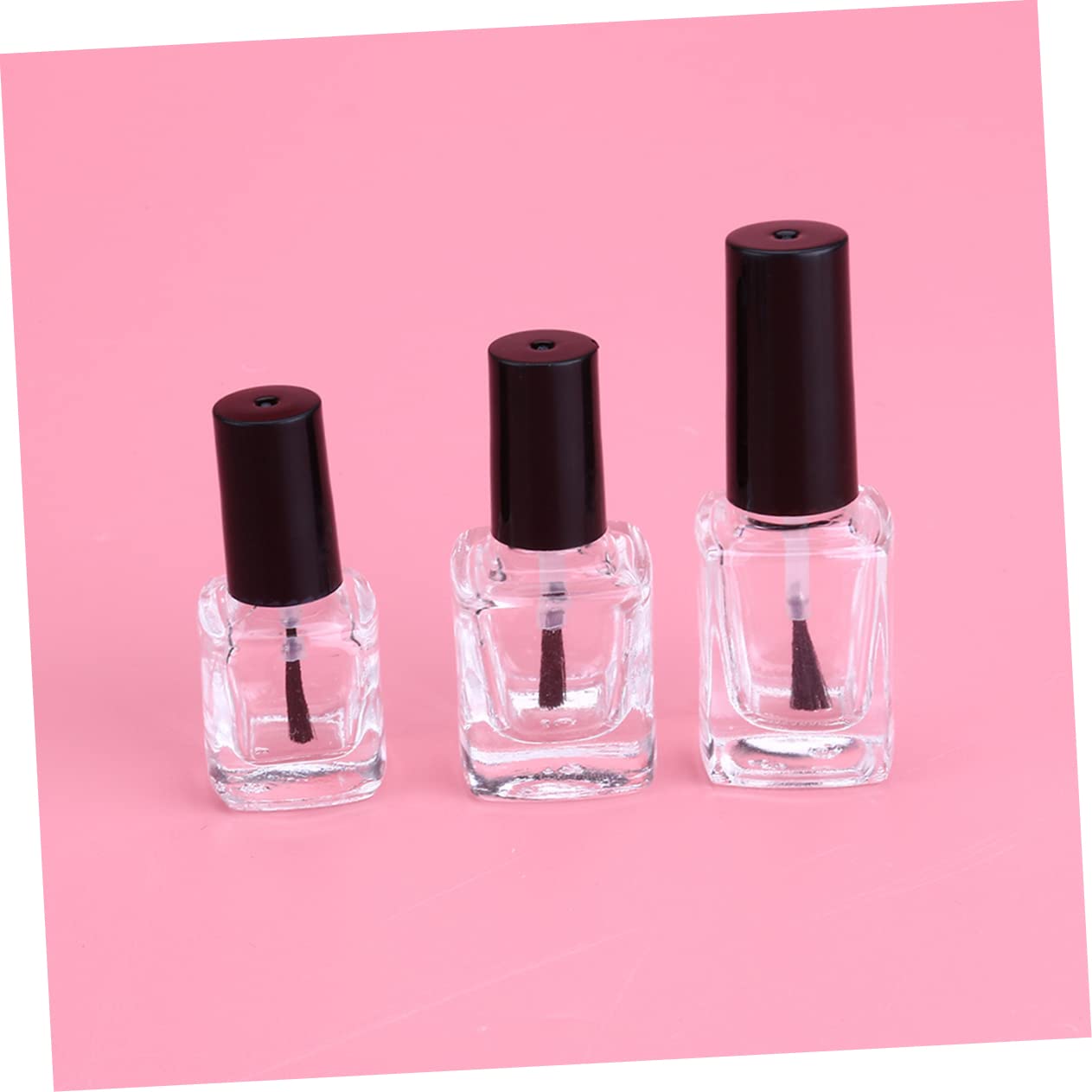 FOMIYES 15ml Empty Glass Nail Polish Bottles with Brush - 6 Pack for DIY Manicure, Pedicure & Nail Art Supplies - Perfect for Home Salon, Professional Use & Gift Packaging