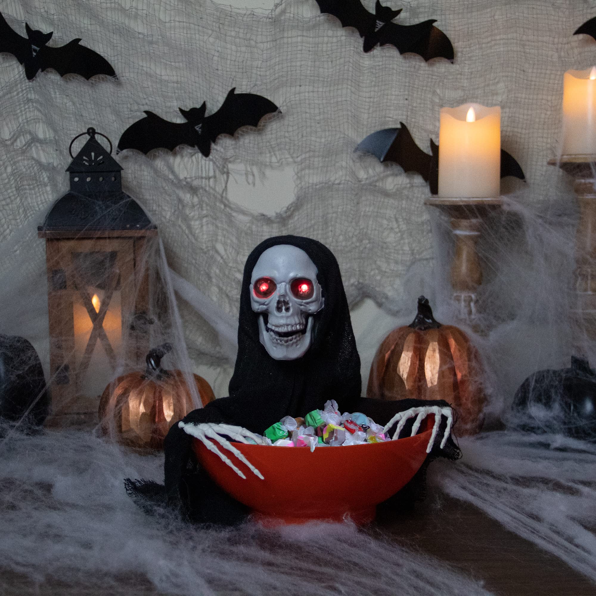 Animated Grim Reaper Halloween Candy Bowl - 10.5