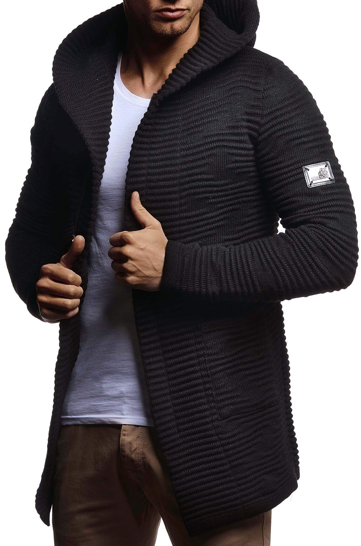 Leif Nelson Men's Slim Fit Hooded Sweatshirt Cardigan - Modern Pullover Hoodie Jacket LN5715 | Casual Wear, Lounge & Outdoor Activities