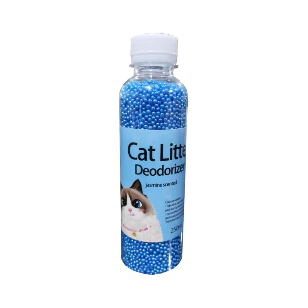 Premium Cat Litter Deodorizer Beads 250g/300g - Activated Charcoal with Coffee, Jasmine, Apple & Lavender Scents | Eliminates Odors | Long-Lasting Freshness for Litter Boxes & Pet Areas