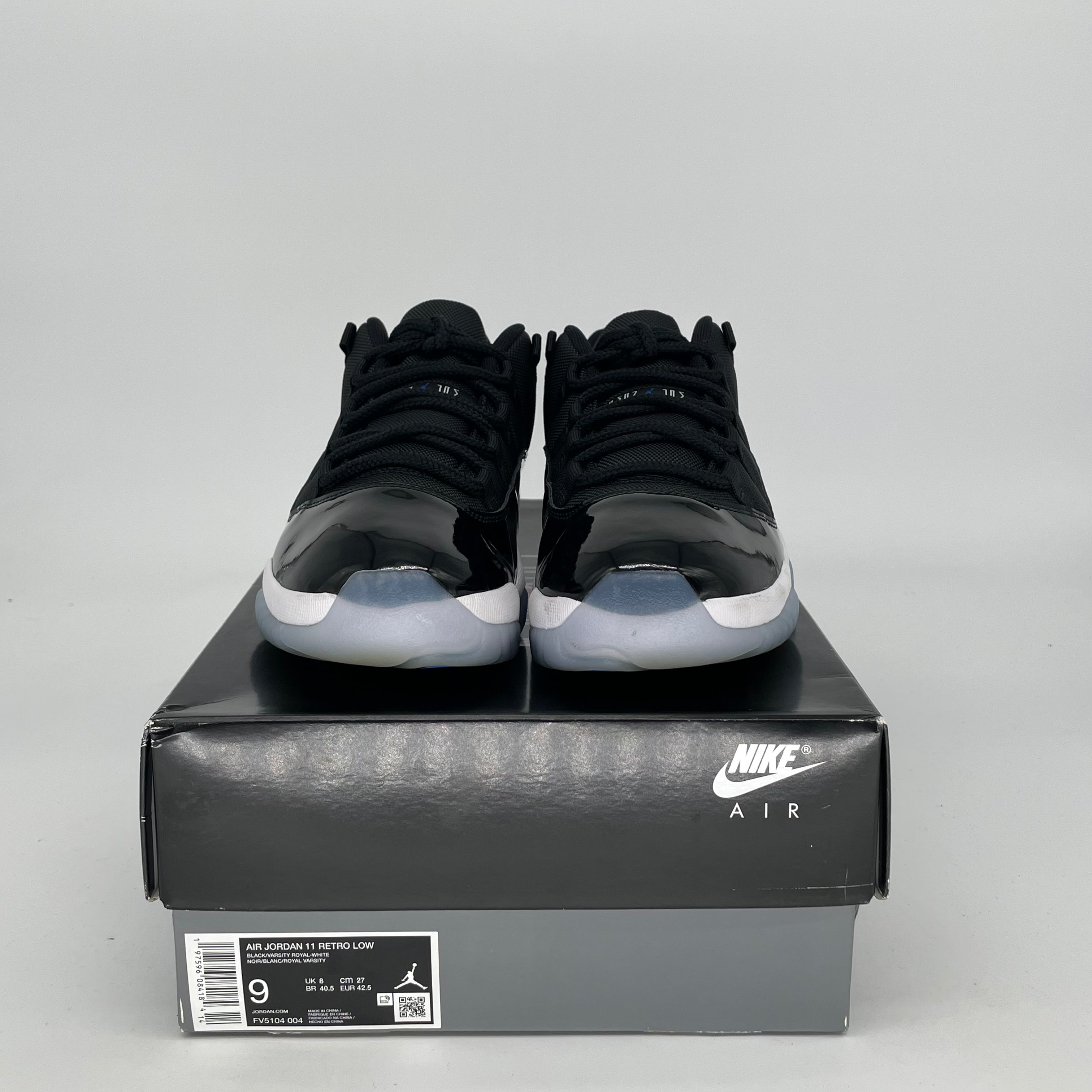 AIR JORDAN 11 LOW SPACE JAM Men's Basketball Shoes Size 9/10.5W - FV5104 004 Black/White Sneakers for Casual Wear & Court Performance