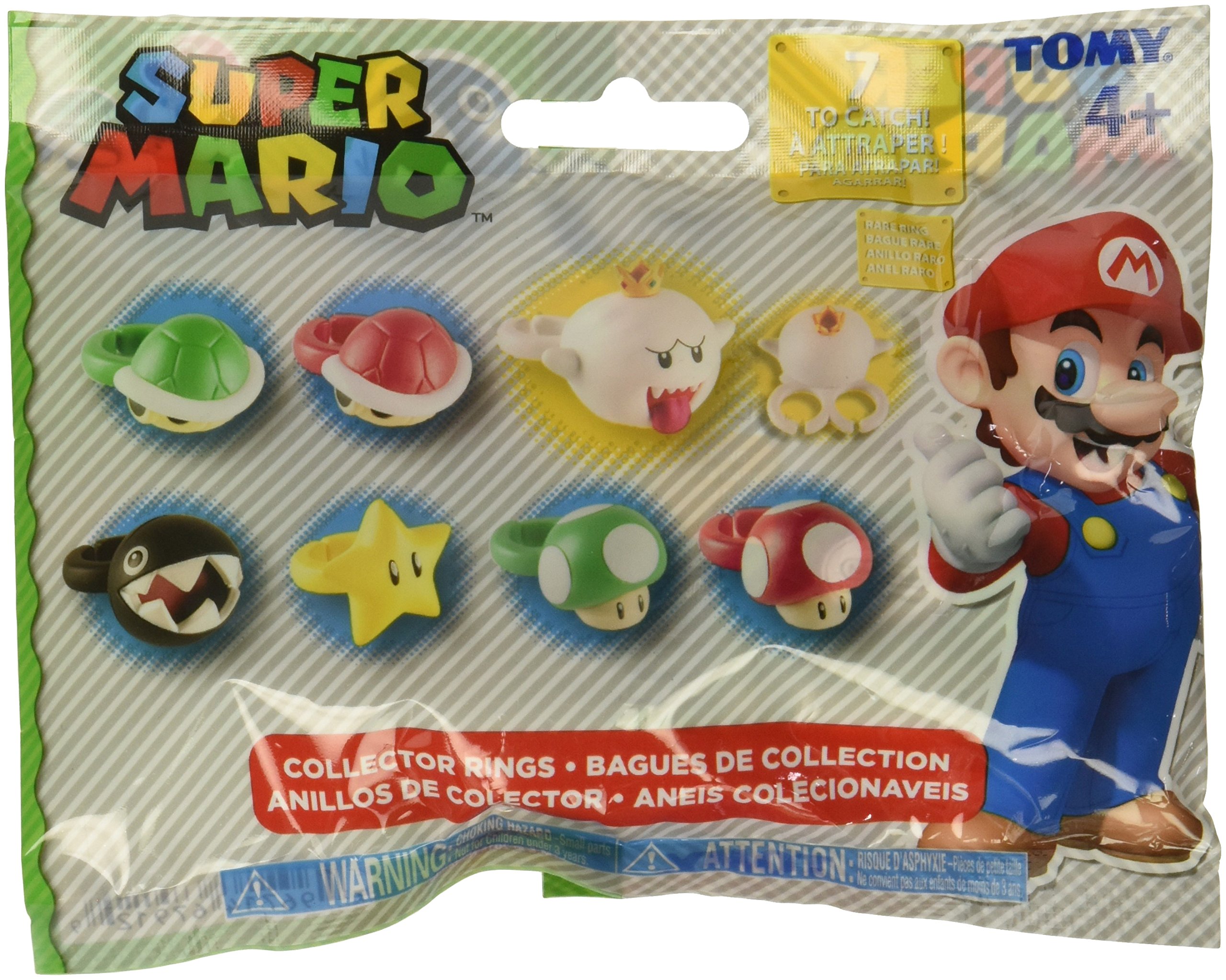 Super Mario Bros Collector Rings Blind Bag - Rare Collectible Toys for Fans & Gamers - Perfect for Gifts, Parties & Display Collections