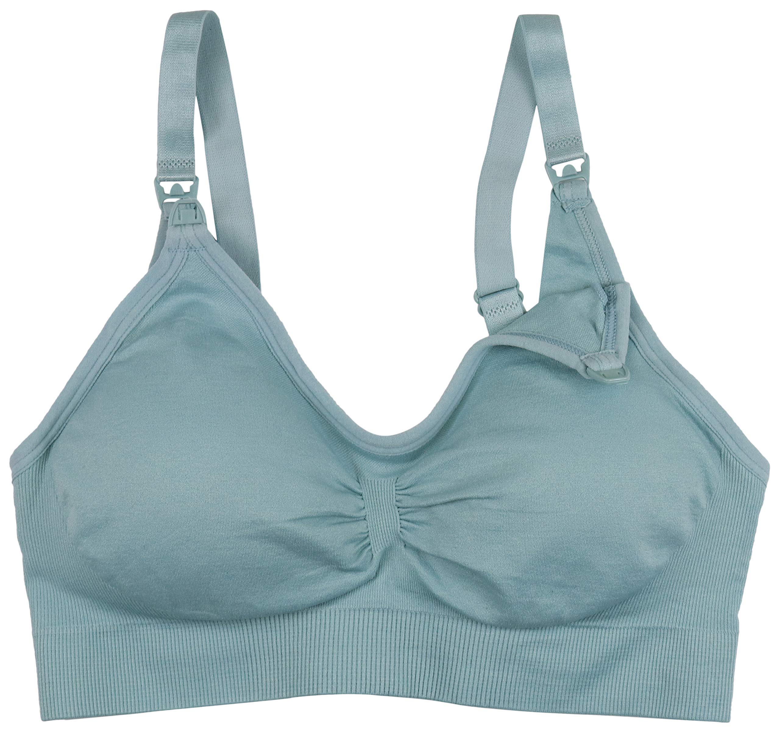 ToBeInStyle Women's Seamless Nursing Bras 3-Pack with Ruched Cups - Comfortable Maternity & Breastfeeding Bras for Everyday Wear, Sleeping & Postpartum Recovery