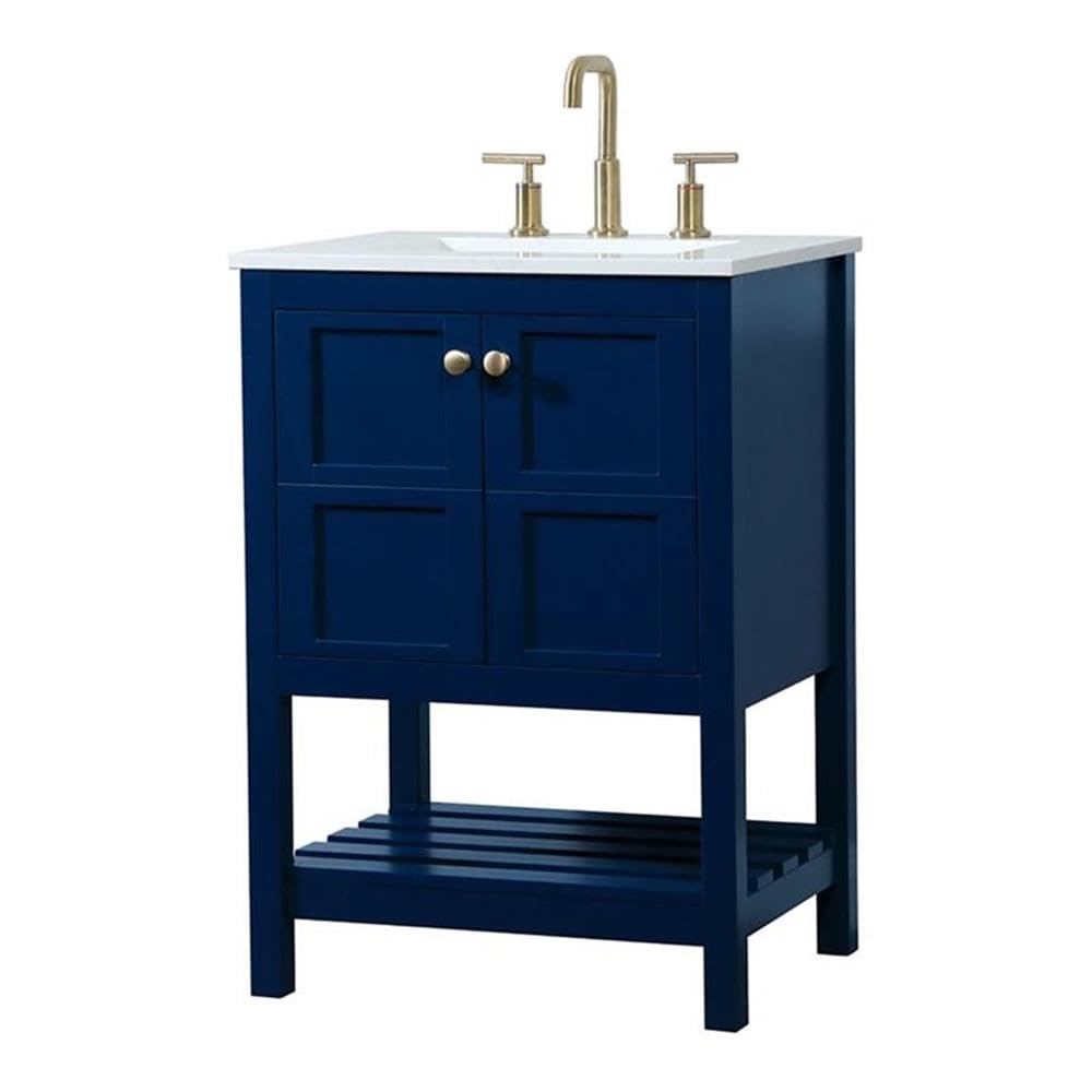 Elegant 24 Inch Single Bathroom Vanity Cabinet for Kitchen & Bath - Modern Blue Finish | Perfect for Small Bathrooms, Powder Rooms & Home Renovations