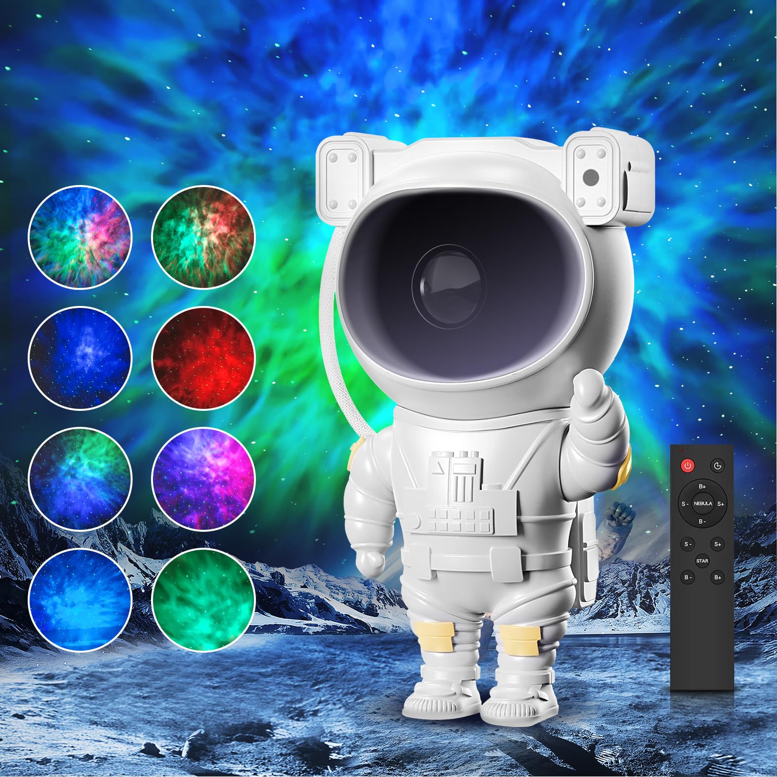Astronaut Star Projector - Galaxy Night Light for Bedroom & Game Room | Nebula Ceiling Projection Light for Adults | Perfect for Home Decor, Parties & Relaxation | Create Stellar Atmosphere for Sleep, Gaming & Entertainment