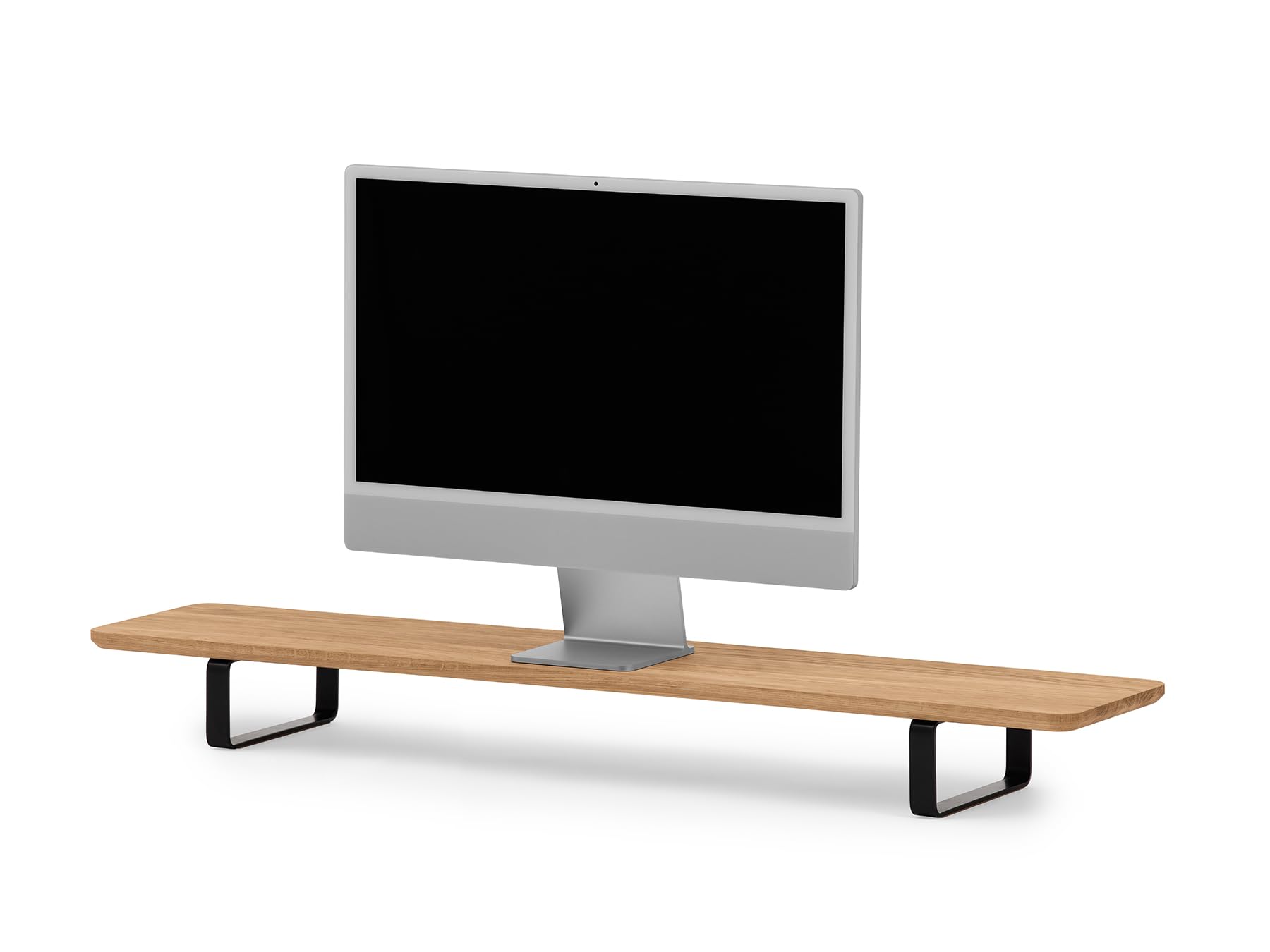 Oakywood Dual Monitor Stand - Handmade in EU - Natural Wood Monitor Riser for Desk - Laptop & Computer Accessories - 220 lbs (100 kg) Capacity - 41.3