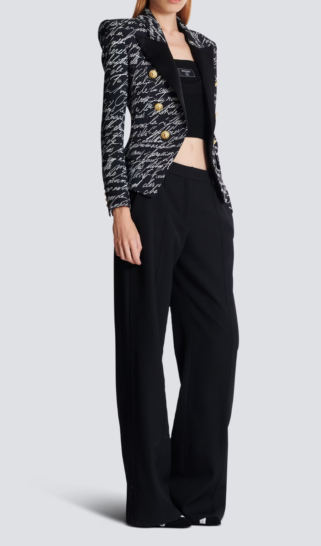 Alphabet Pattern Black Jacket with Single Button - Stylish Casual Outerwear for Men & Women | Perfect for Everyday Wear, Street Fashion & Layering