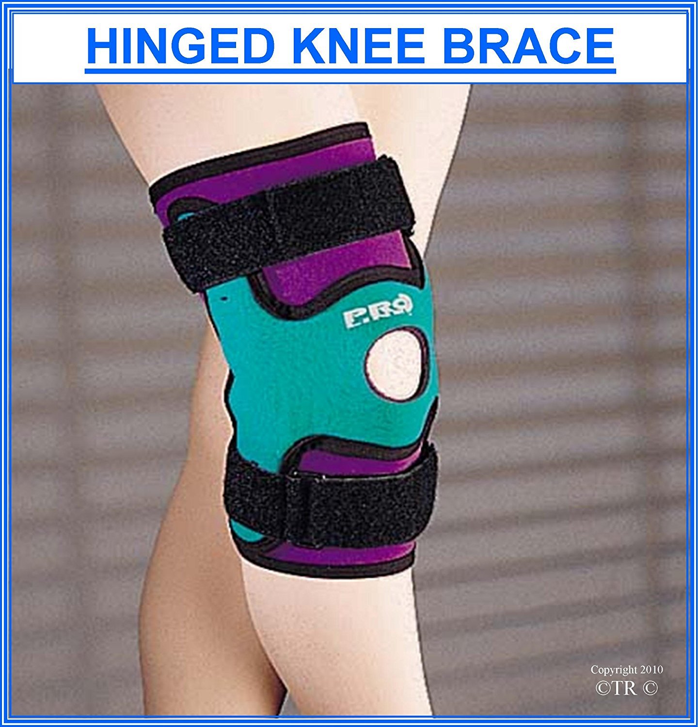 Proline Neoprene Hinged Knee Brace Support with Nylon Composite Hinges - XLarge, Purple/Apple Green - Ideal for Running, Sports & Joint Pain Relief