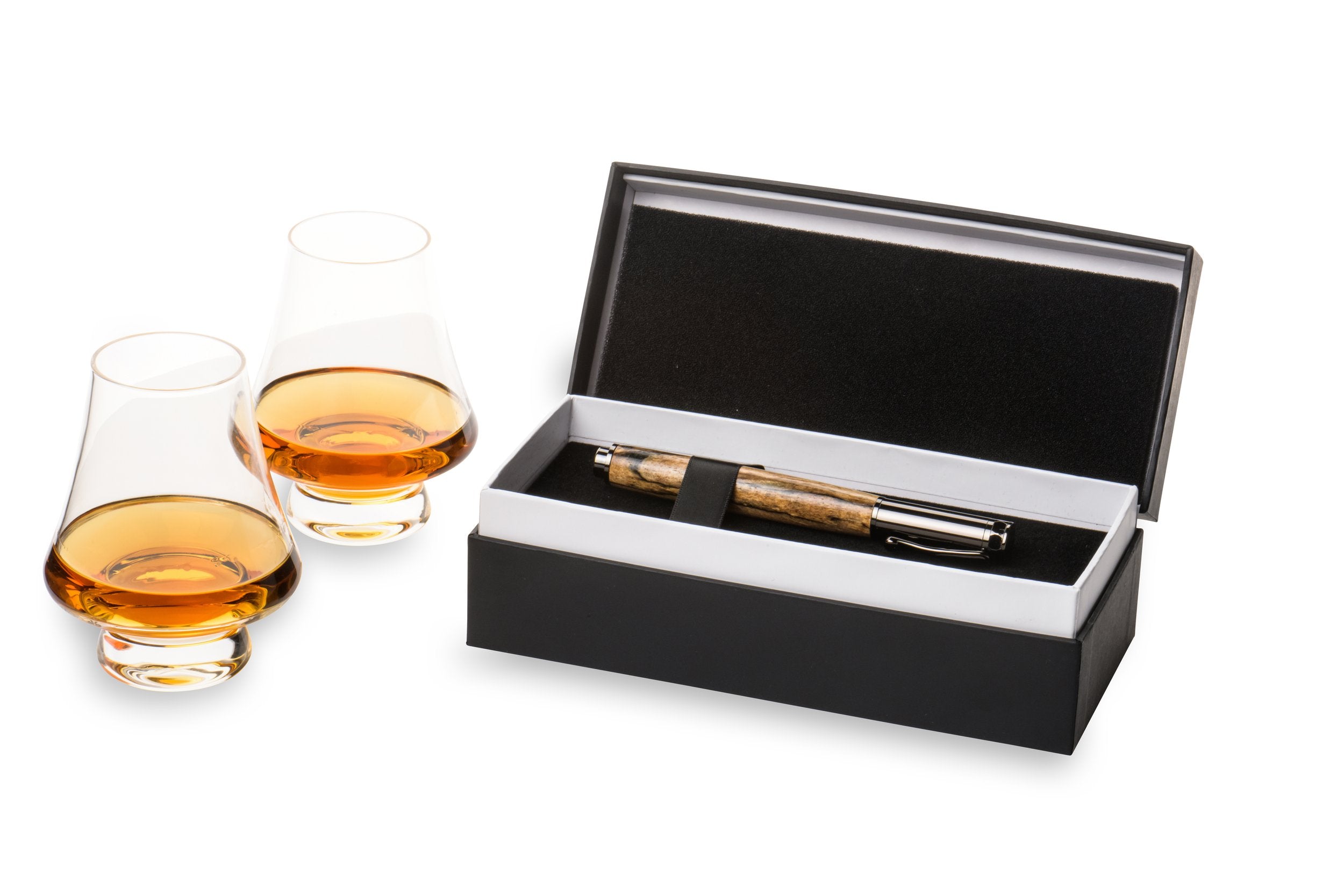 Roots & Jones Texas Pecan Magnetic Rollerball Pen - Chrome Finish | Premium Writing Instrument for Office, School & Gifts | Smooth Rollerball Ink for Everyday Use