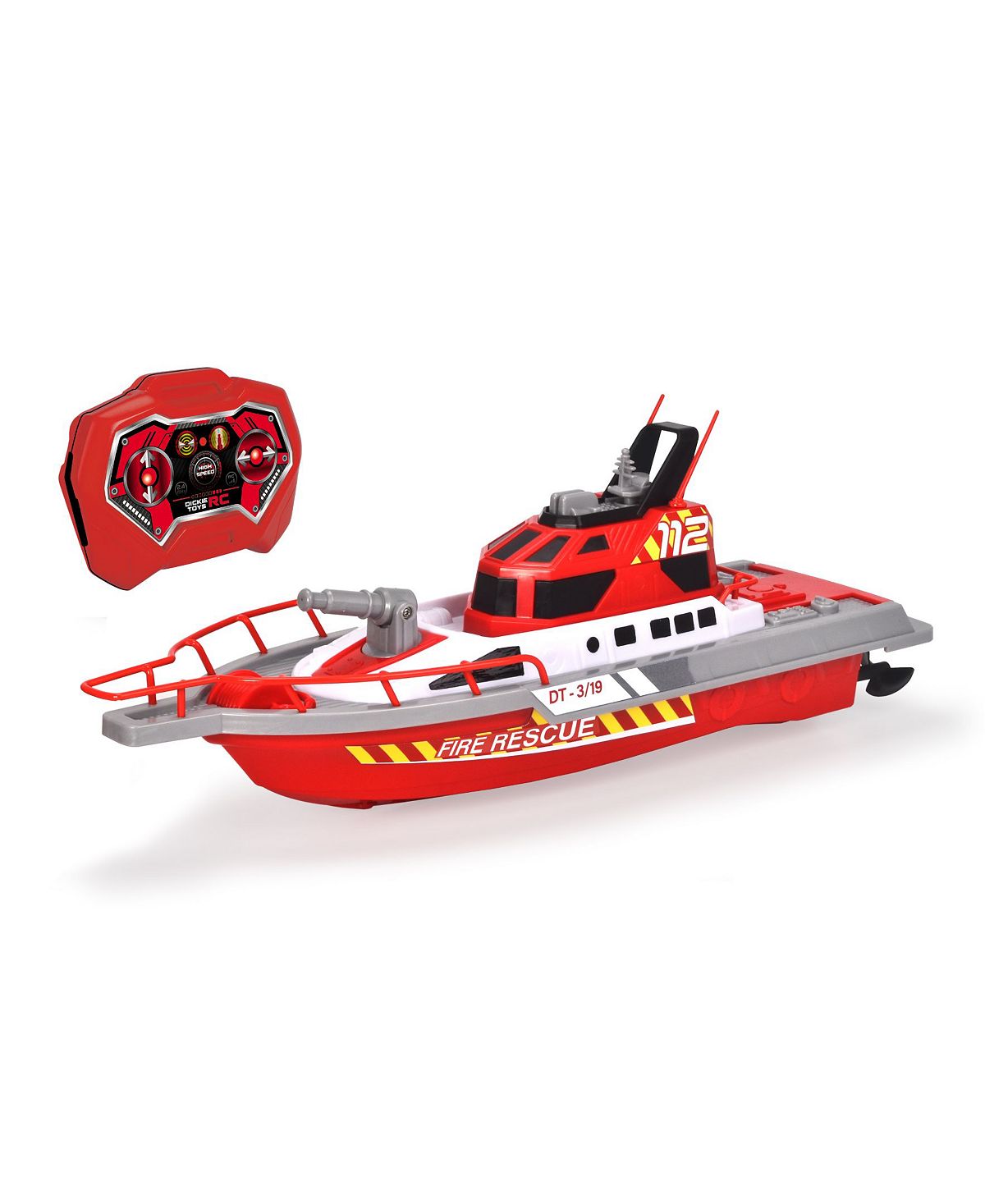 Dickie Toys 2.4GHz Remote Control Rescue Boat with Water Shooting Feature - RC Toy for Pool, Lake & Bathtub Play | Kids Outdoor Water Games & Summer Fun
