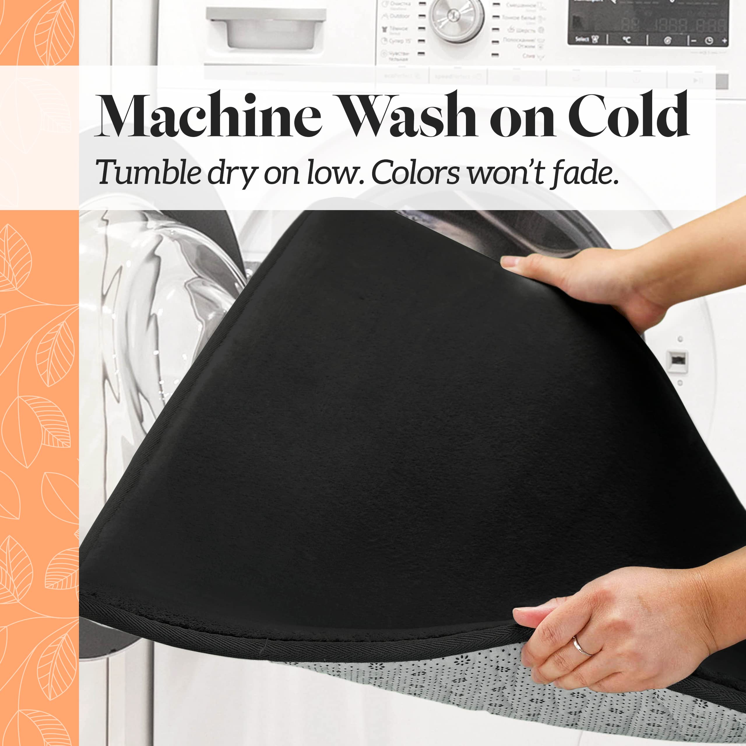 Premium Non-Slip Memory Foam Bath Mat - Ultra Absorbent Velvet Bathroom Rug (22