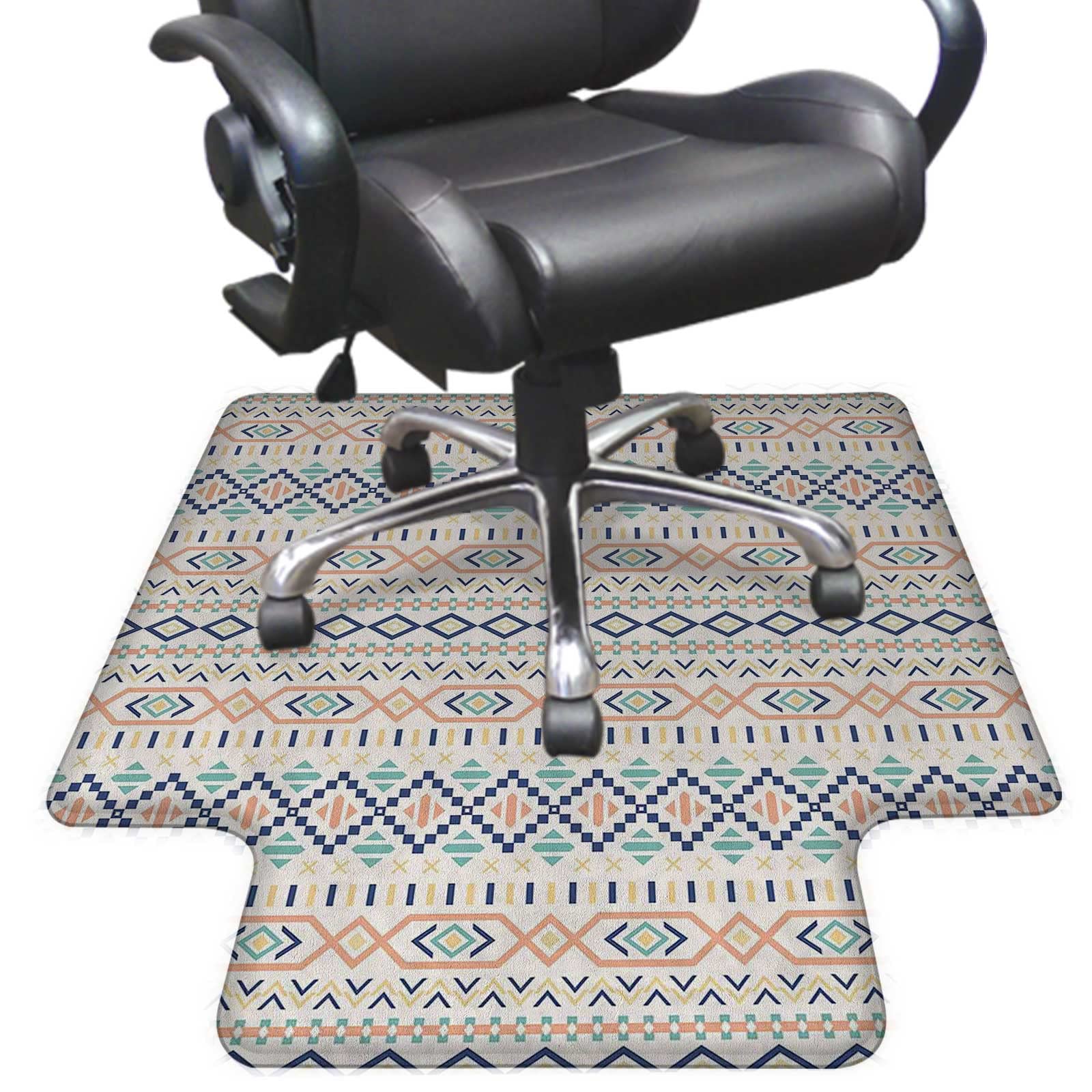 Geometric Office Chair Mat for Hardwood Floors - 48